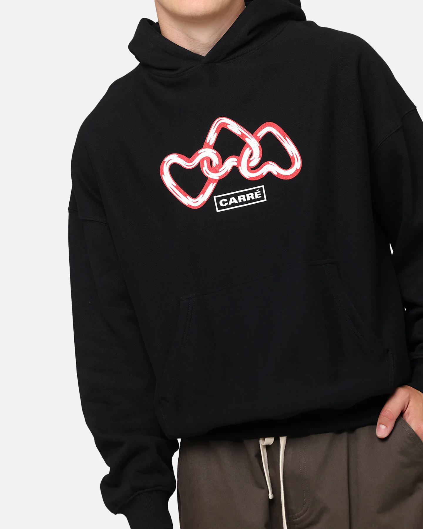 Carre Link Hoodie Black - Image 6