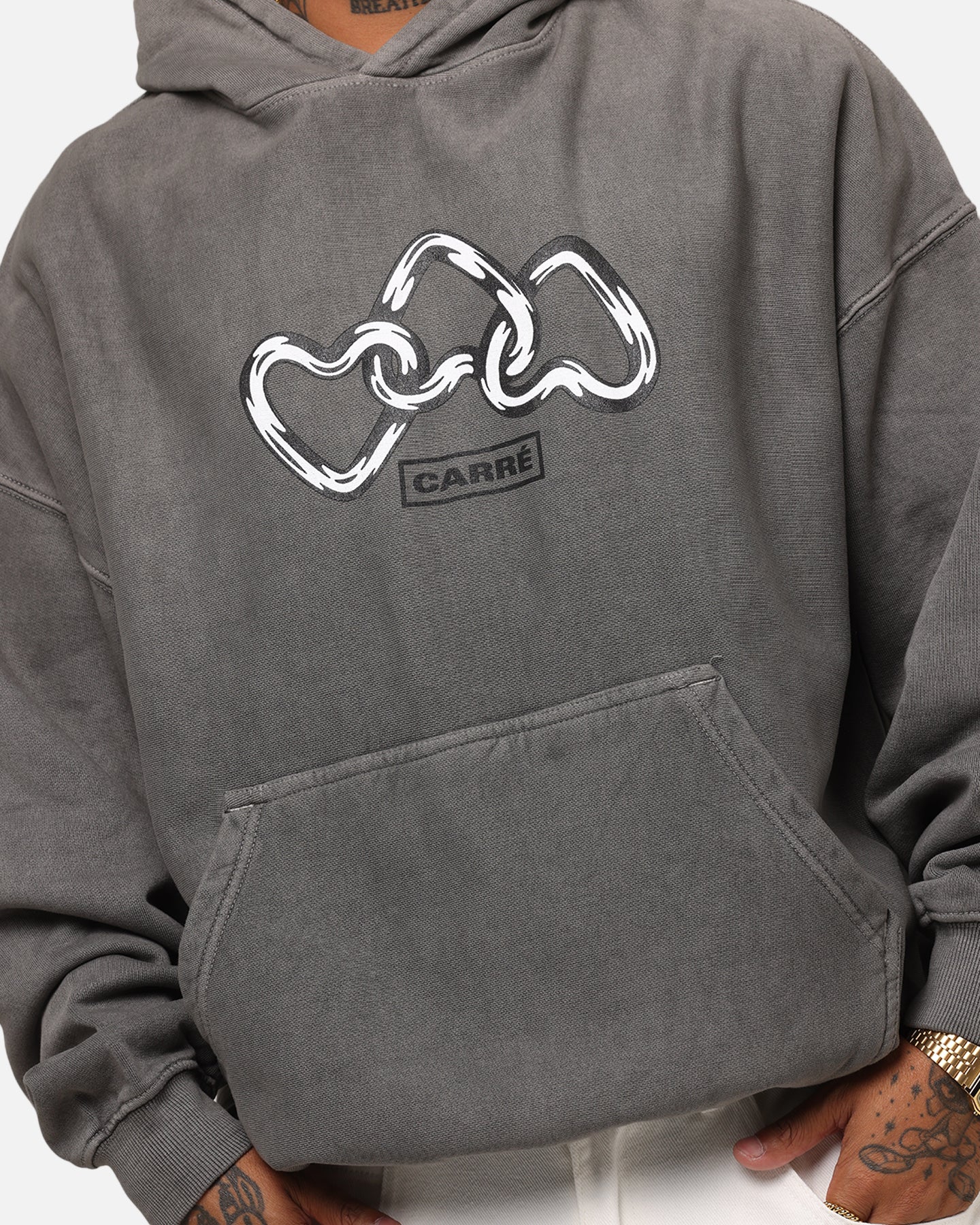 Carre Link Hoodie Washed Charcoal - Image 6