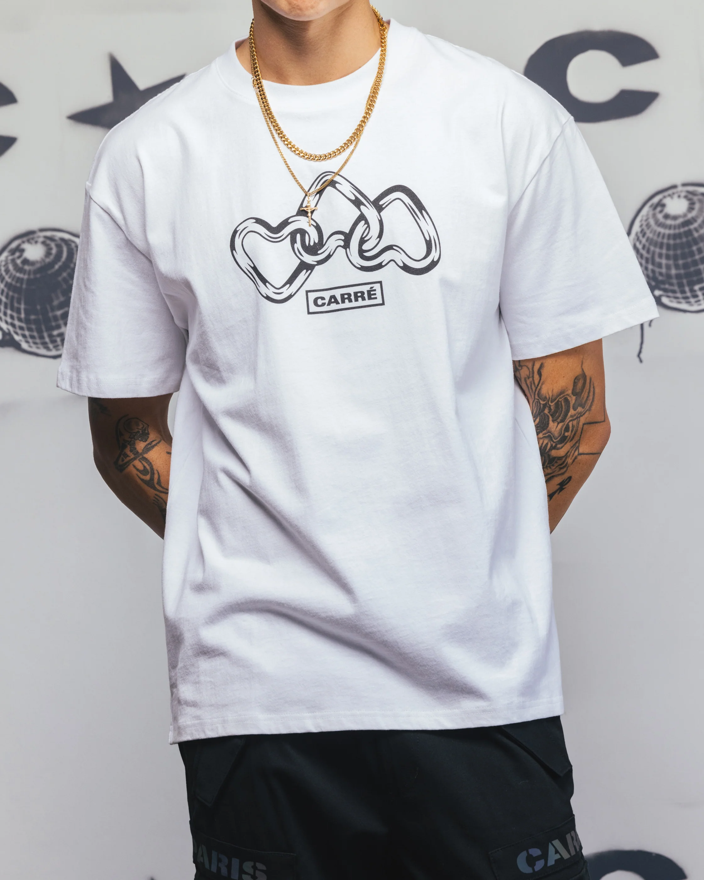 Carre Link T-Shirt White - Image 6