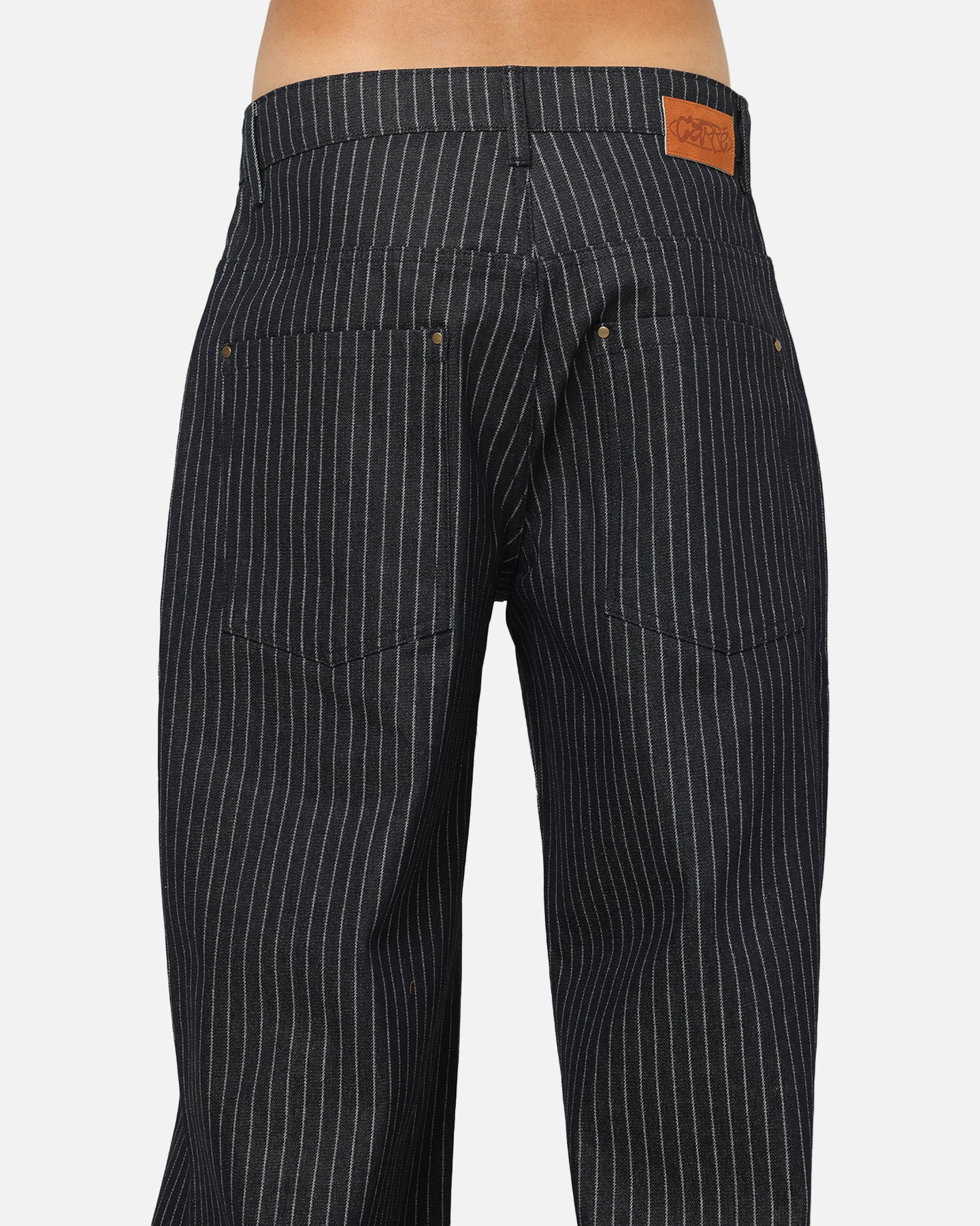 Carre Lockout Pinstripe Baggy Pants Navy Pinstripe - Image 8