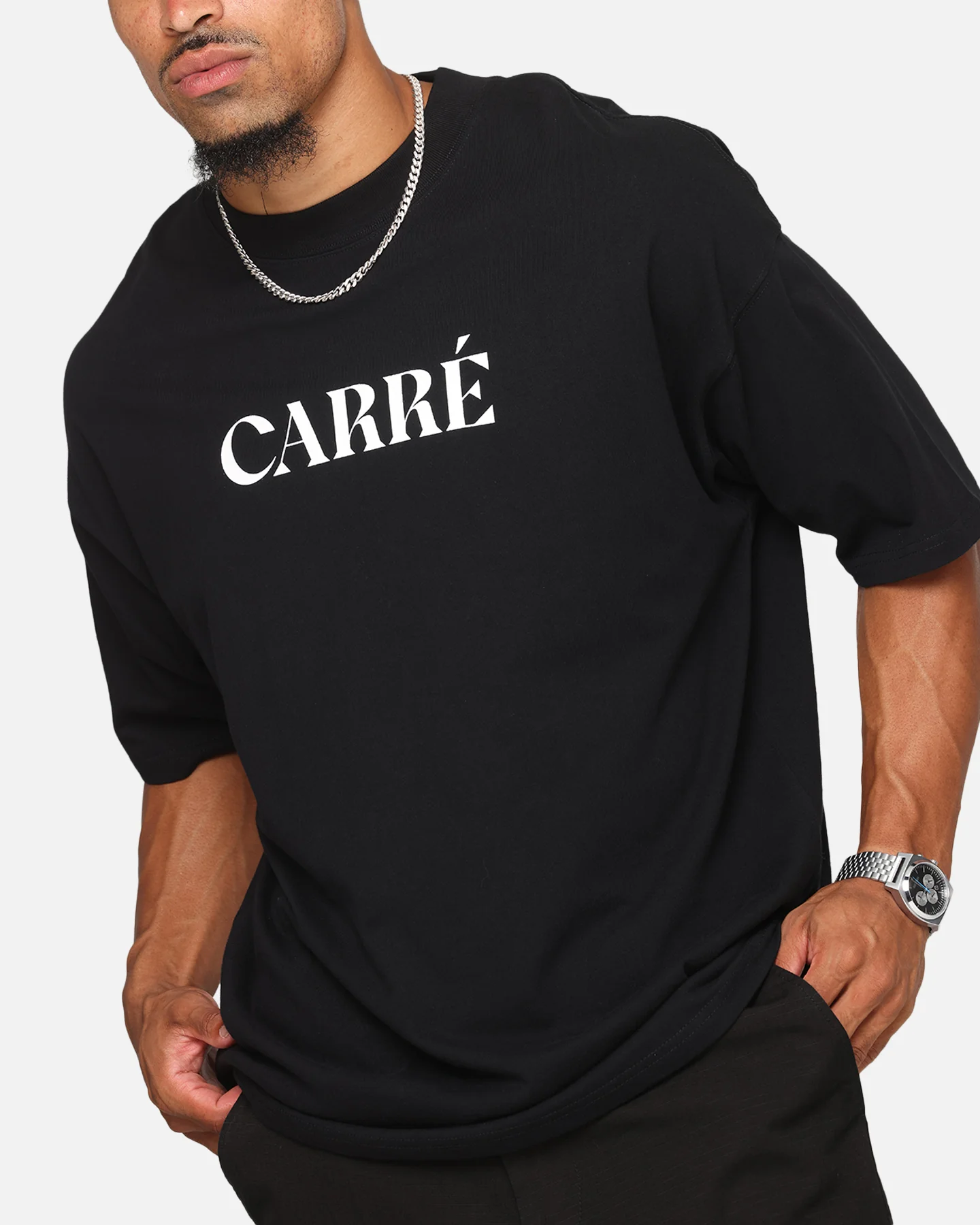 Carre Minimalist T-Shirt Black - Image 6