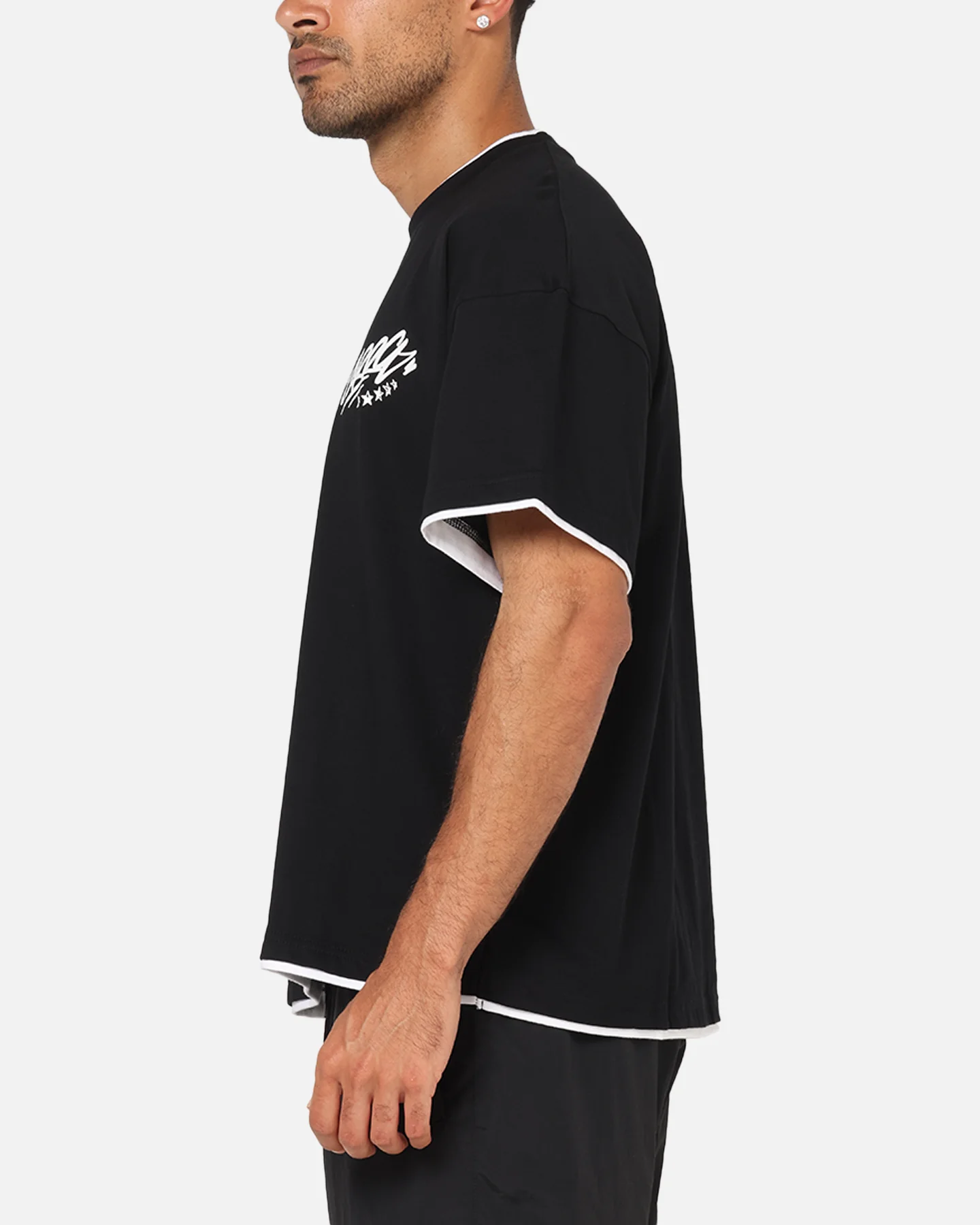 Carre Motion Layered T-Shirt Black/White - Image 5