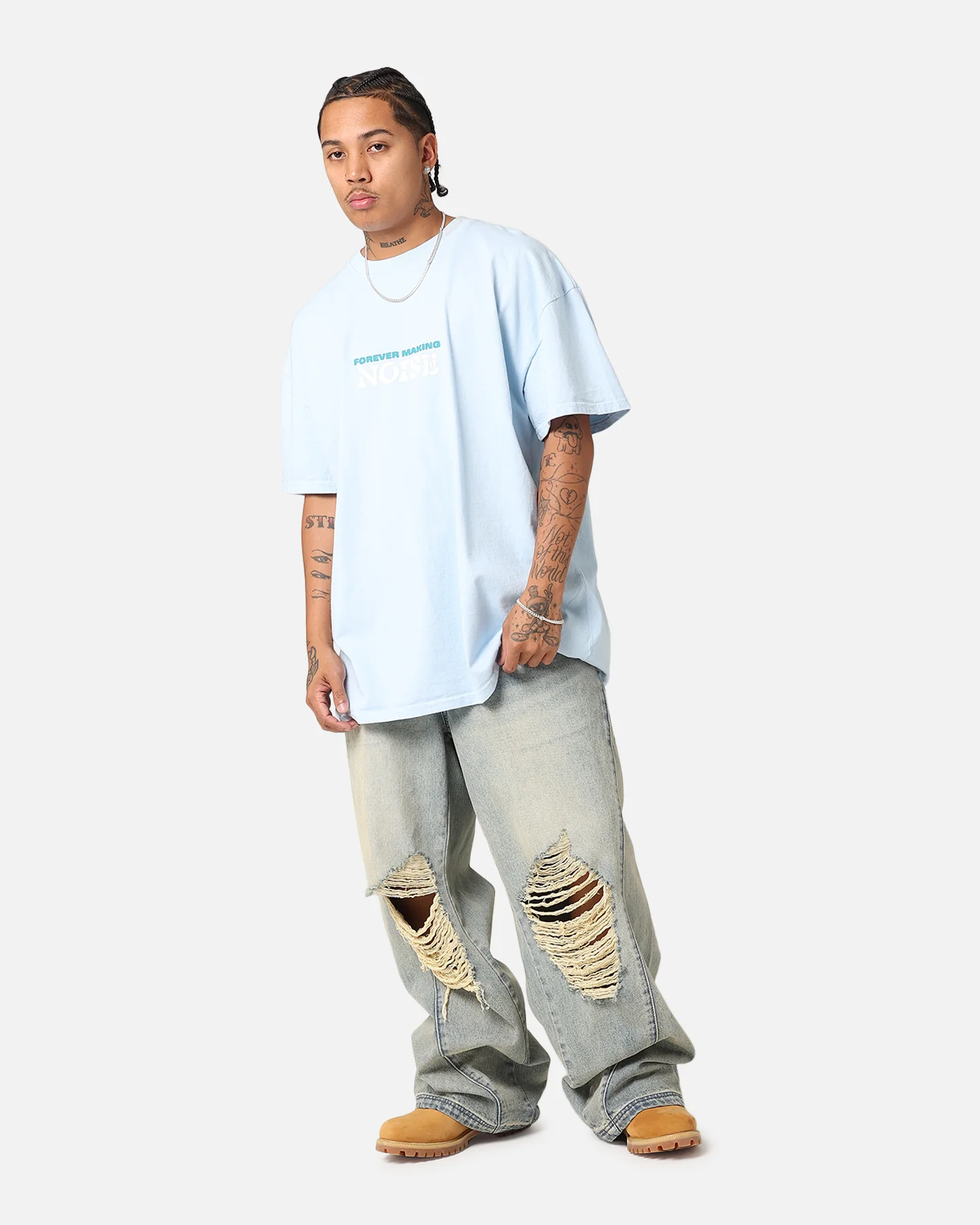Carre Noisey T-Shirt Baby Blue - Image 3
