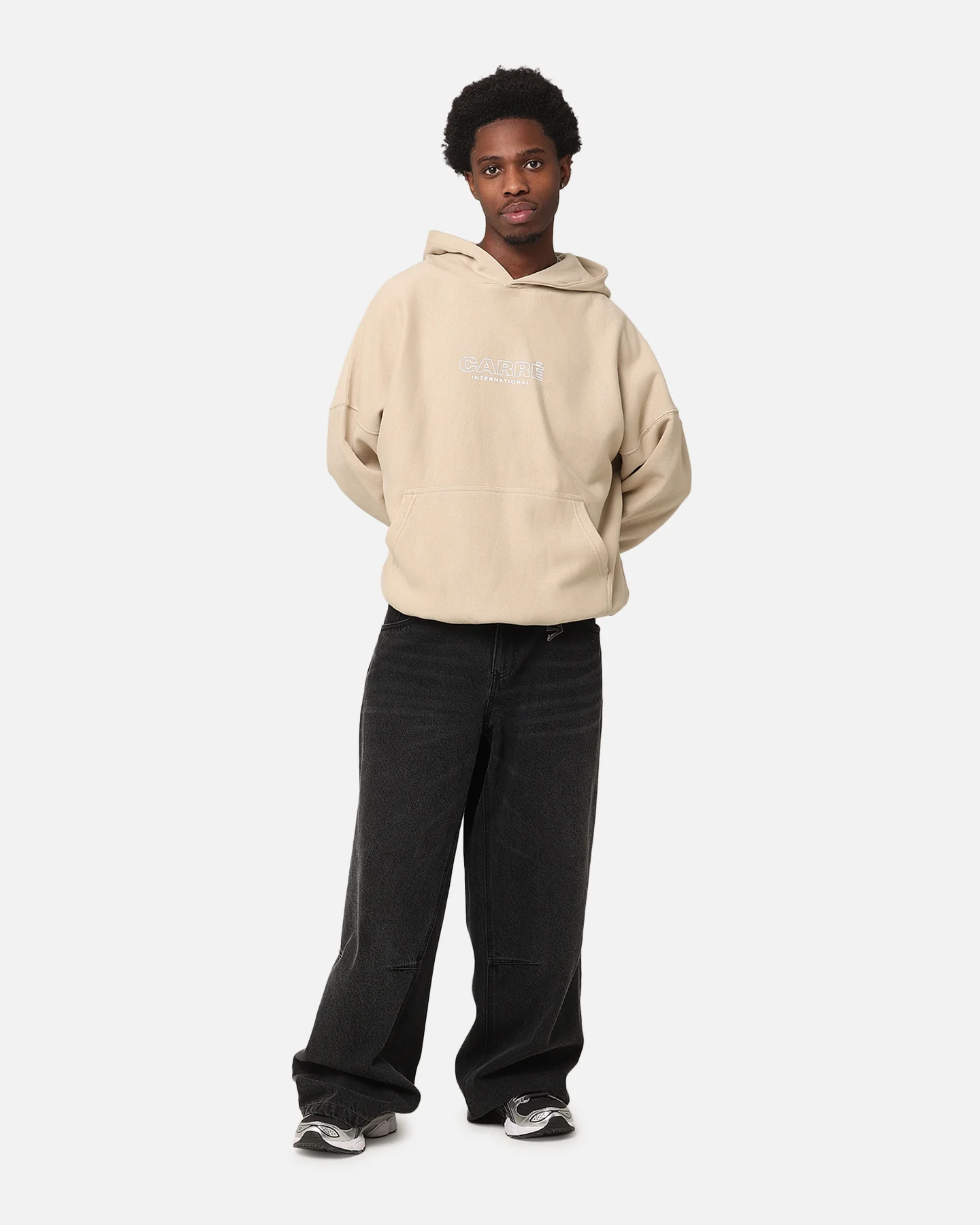 Carre Out Motion Hoodie Stone - Image 4