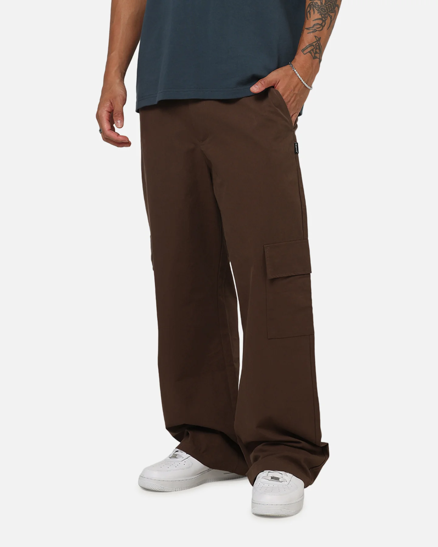 Carre Overhaul Cargo Pants Chocolate - Image 5