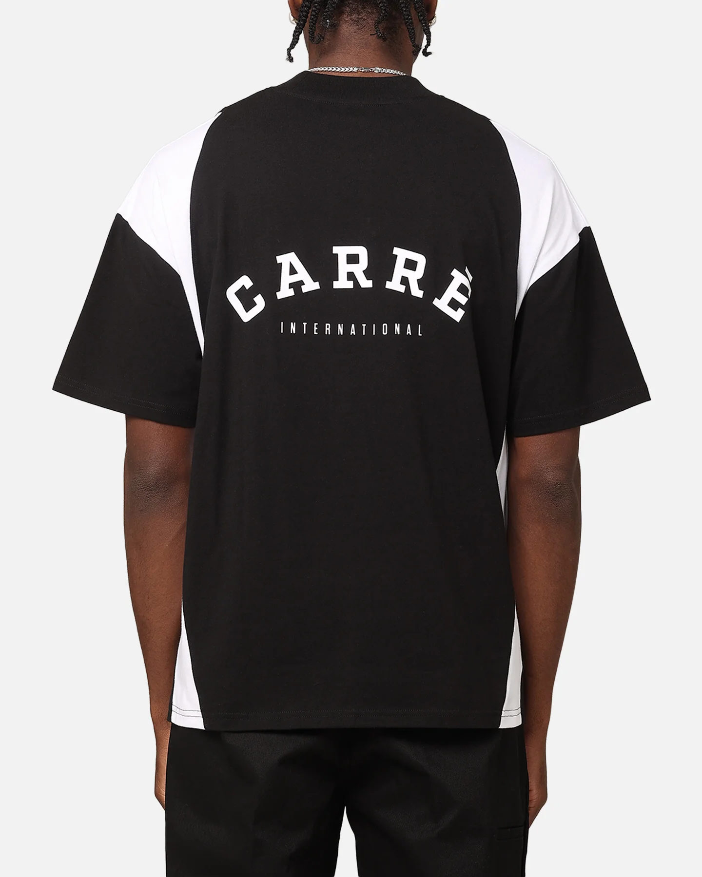 Carre Panelled Oversized T-Shirt Black/White - Image 2