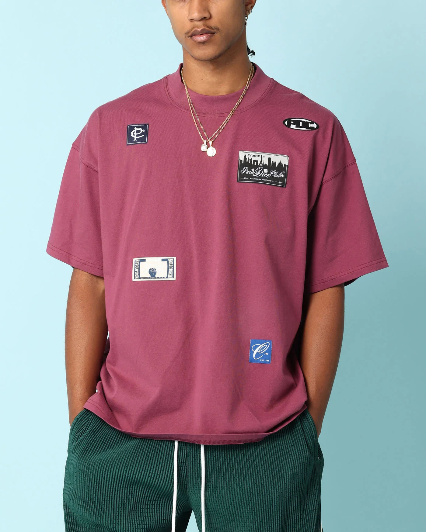 Carré Patchwork Oversized T-Shirt Port - Image 2
