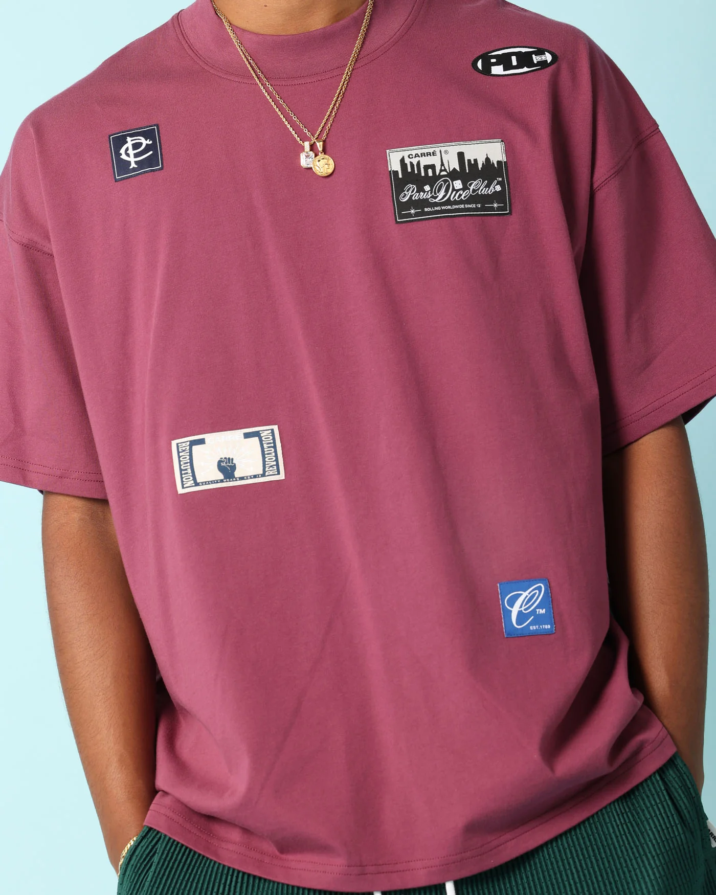Carré Patchwork Oversized T-Shirt Port - Image 6