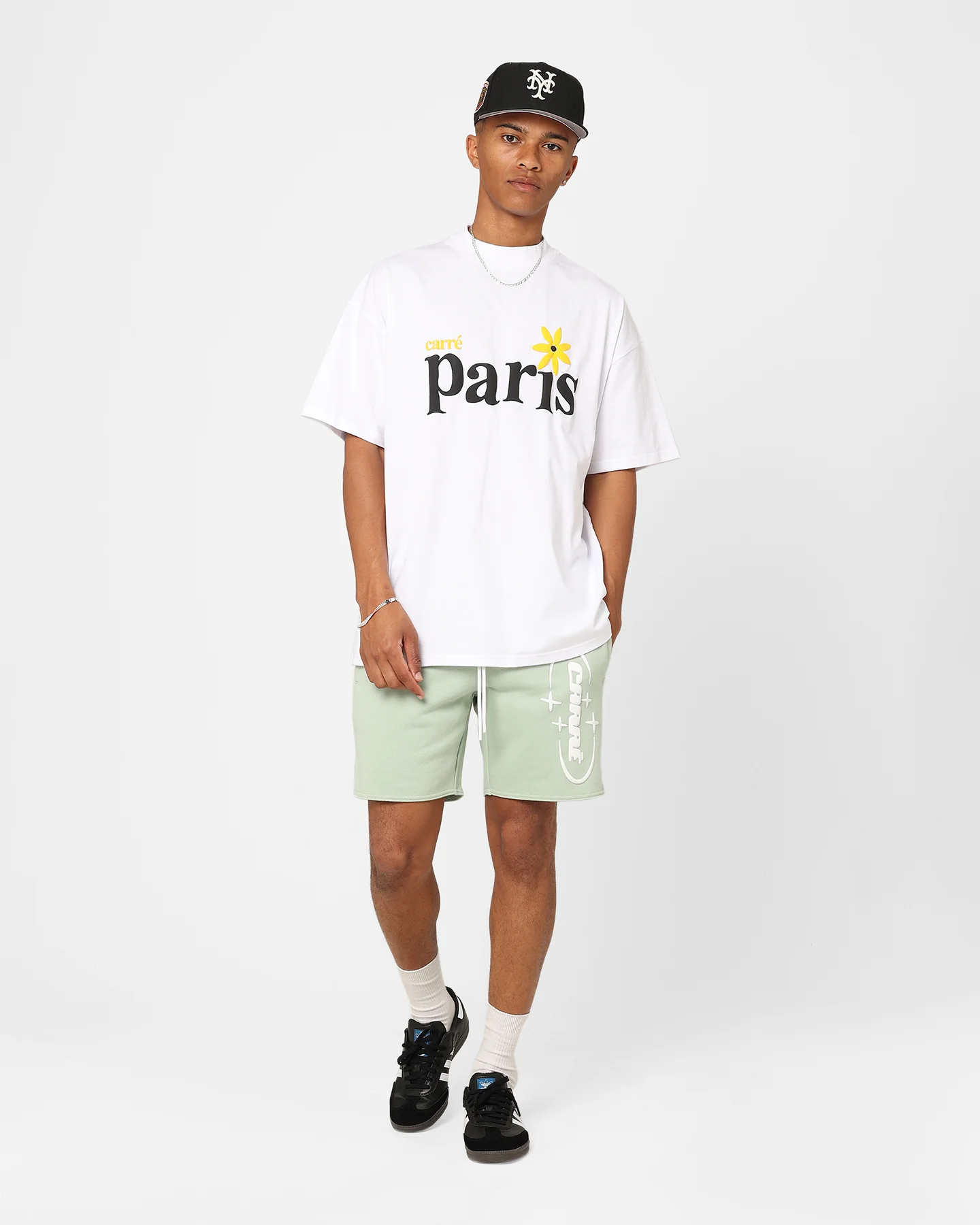 Carre Petal Oversized T-Shirt White - Image 2