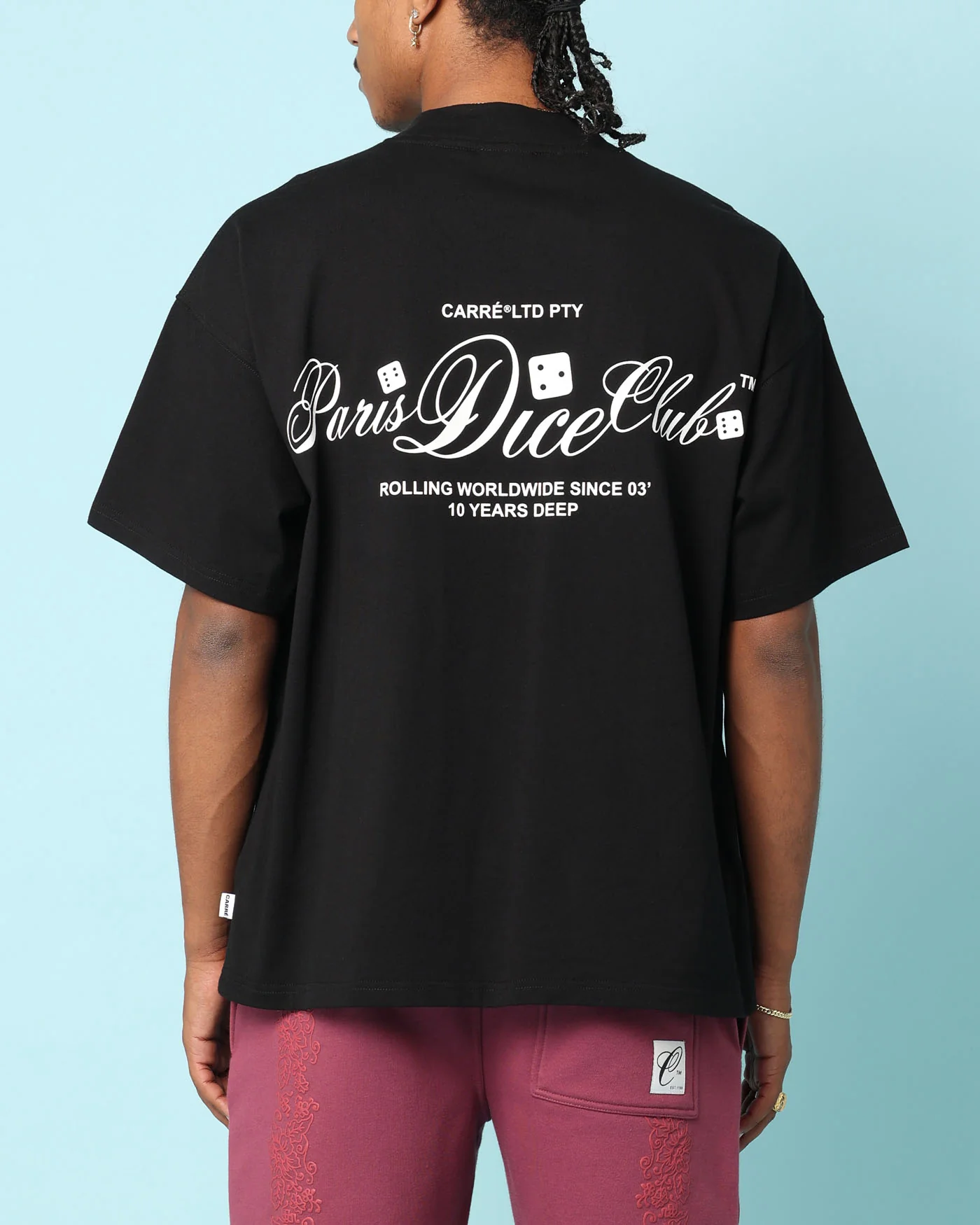 Carré Players Oversized T-Shirt Black - Image 3