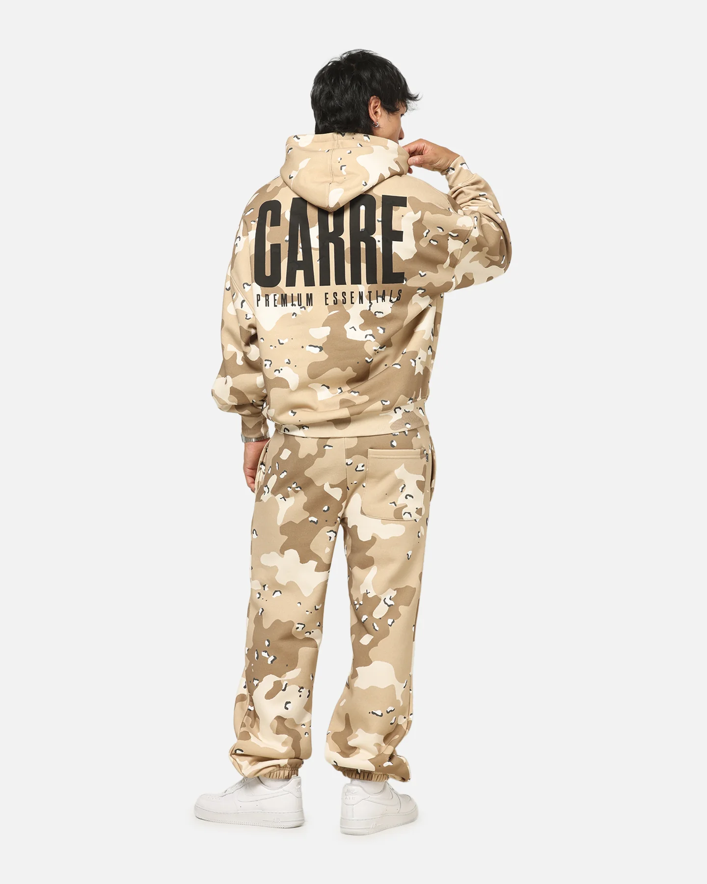 Carre Premium Essentials Hoodie Brown Camo - Image 4
