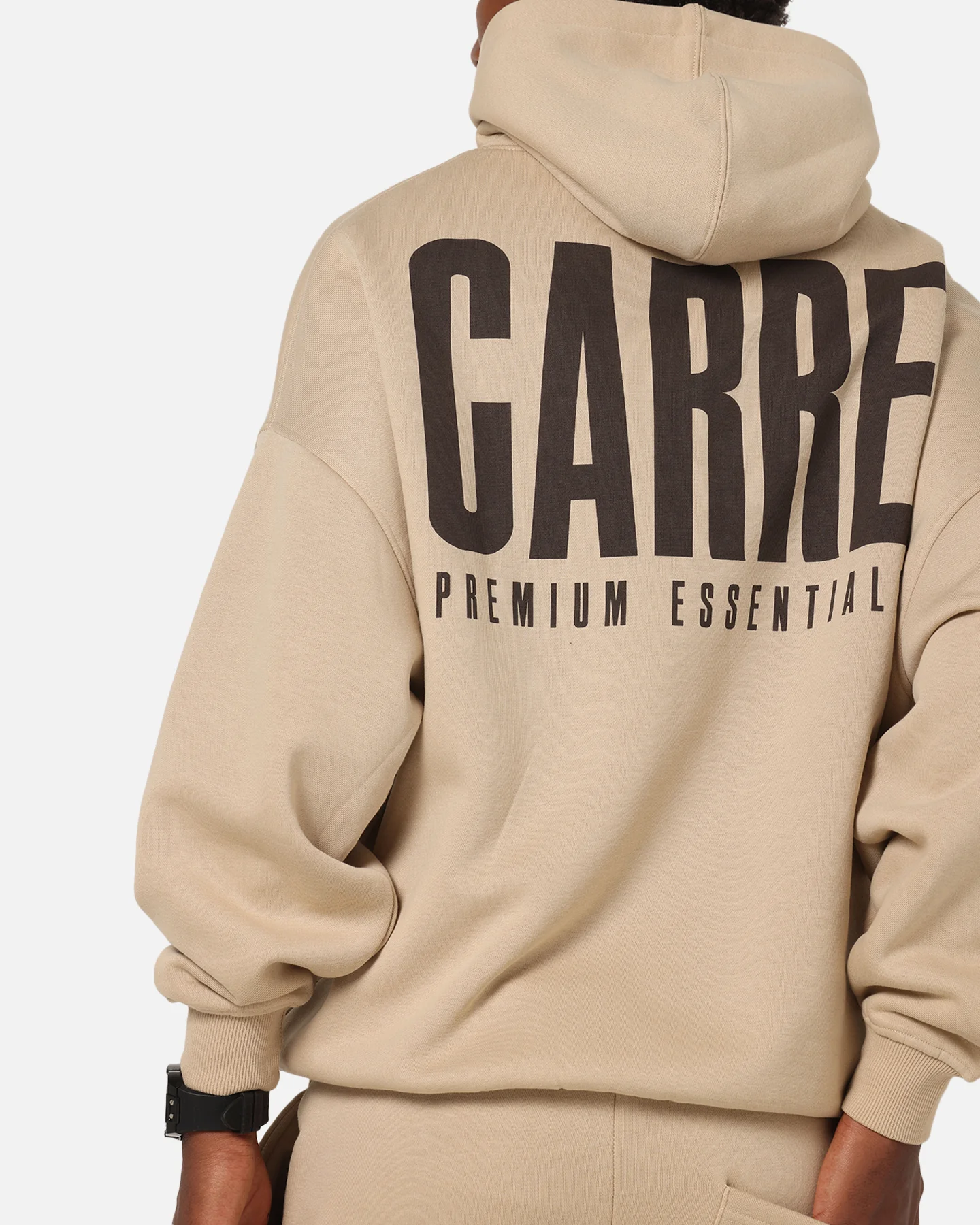 Carre Premium Essentials Hoodie Light Brown - Image 8