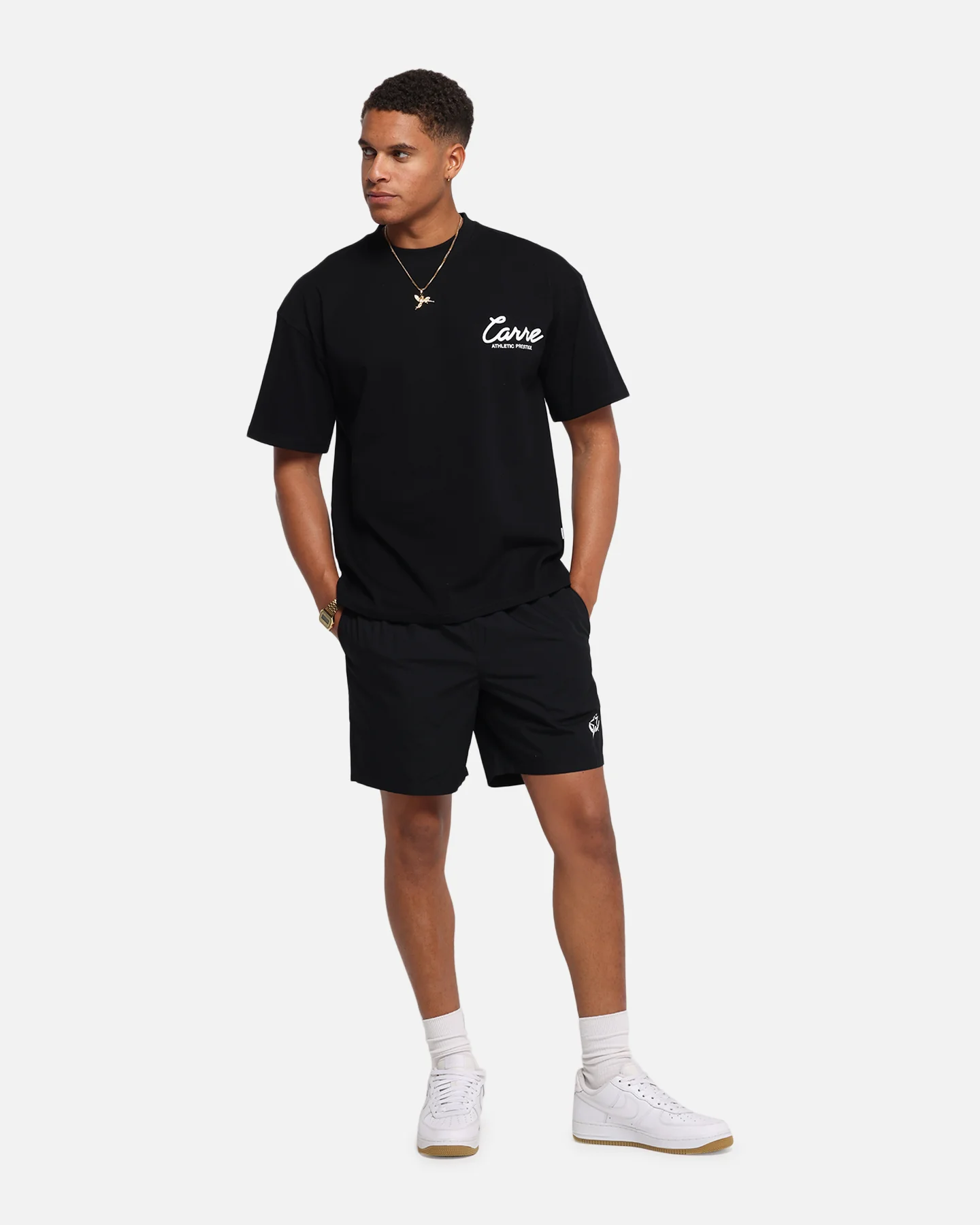 Carre Prestige Script T-Shirt Black - Image 4