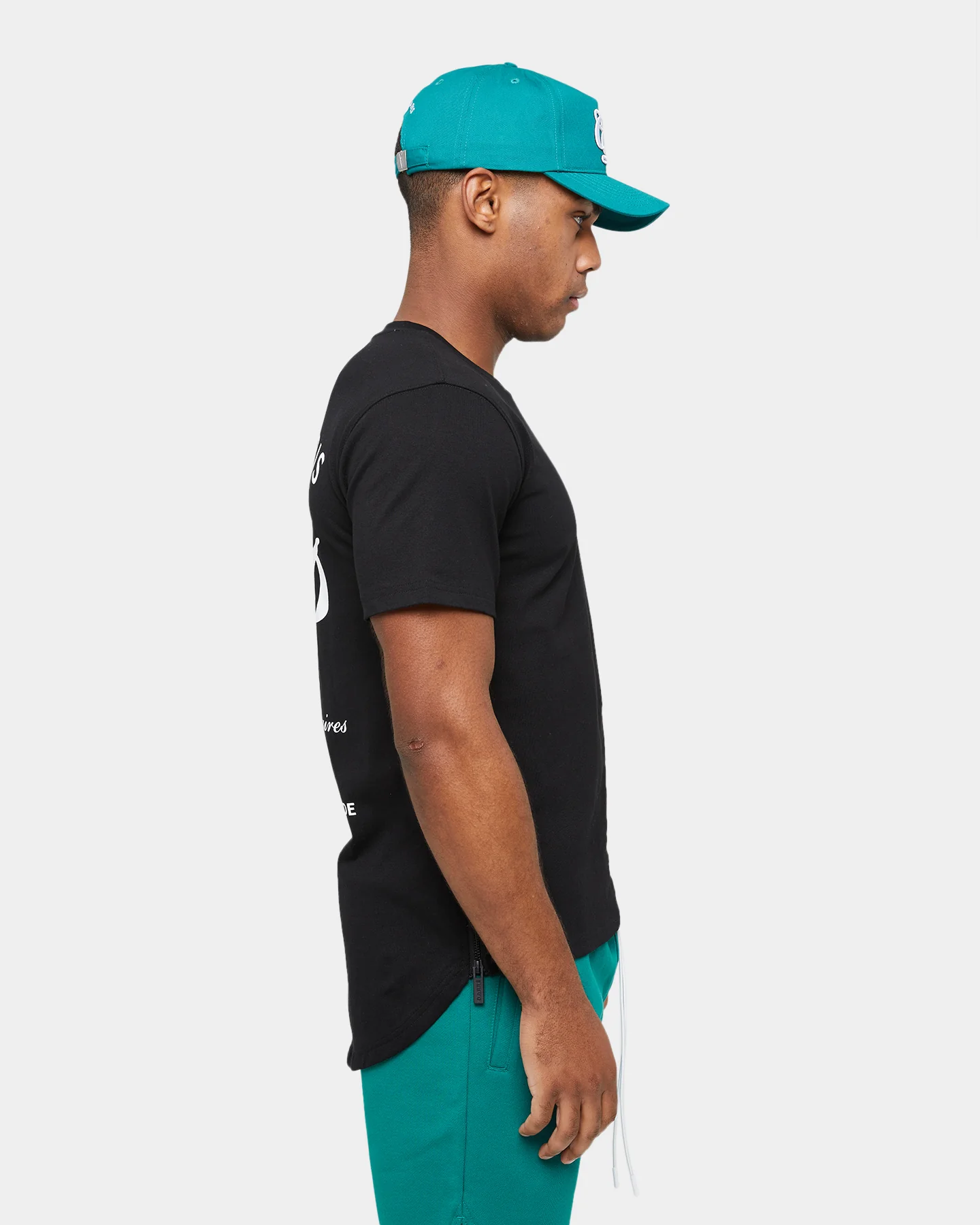 Carre Revolution Zip Drop Tail T-Shirt Black - Image 6