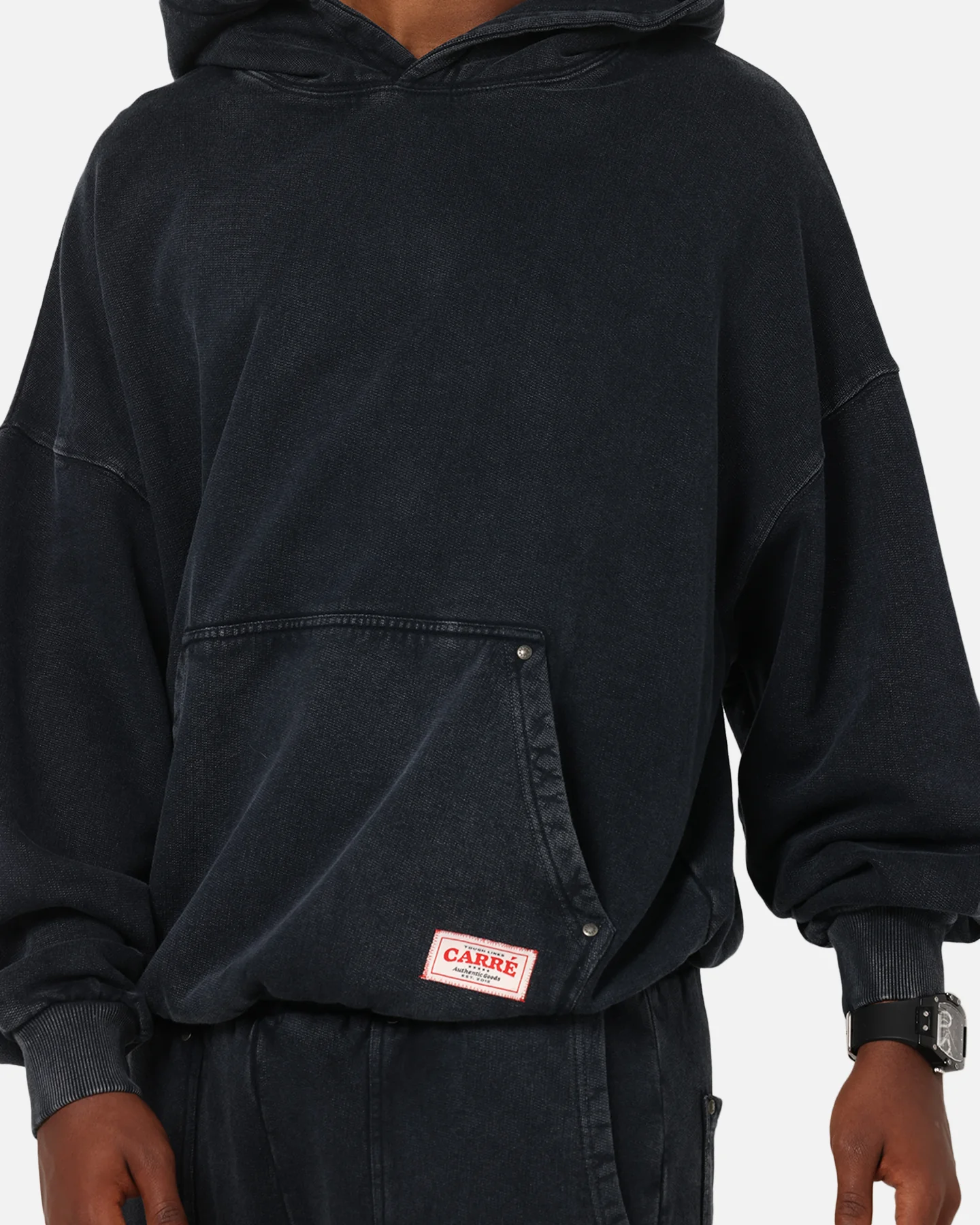 Carre Rivet Hoodie Charcoal - Image 6