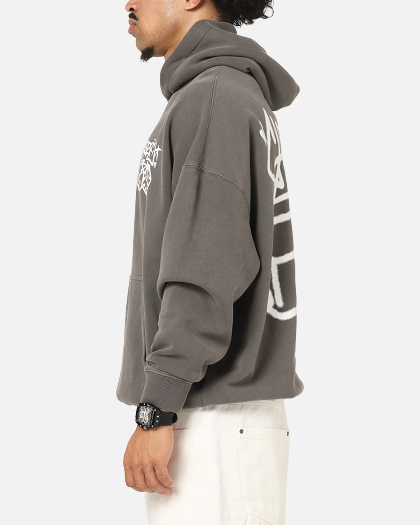 Carre Rolling Worldwide Hoodie Washed Charcoal - Image 6