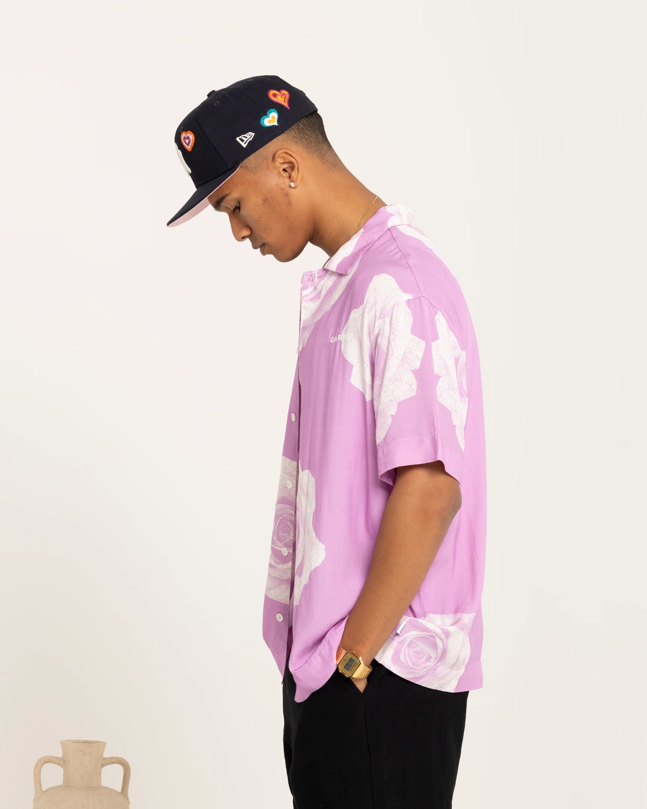 Carré Rose Bunch Button Up Shirt Pastel Purple - Image 4