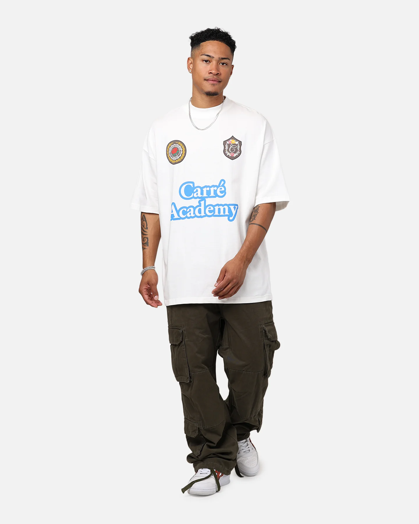 Carre Rosebowl Academy Mock T-Shirt Off White - Image 6