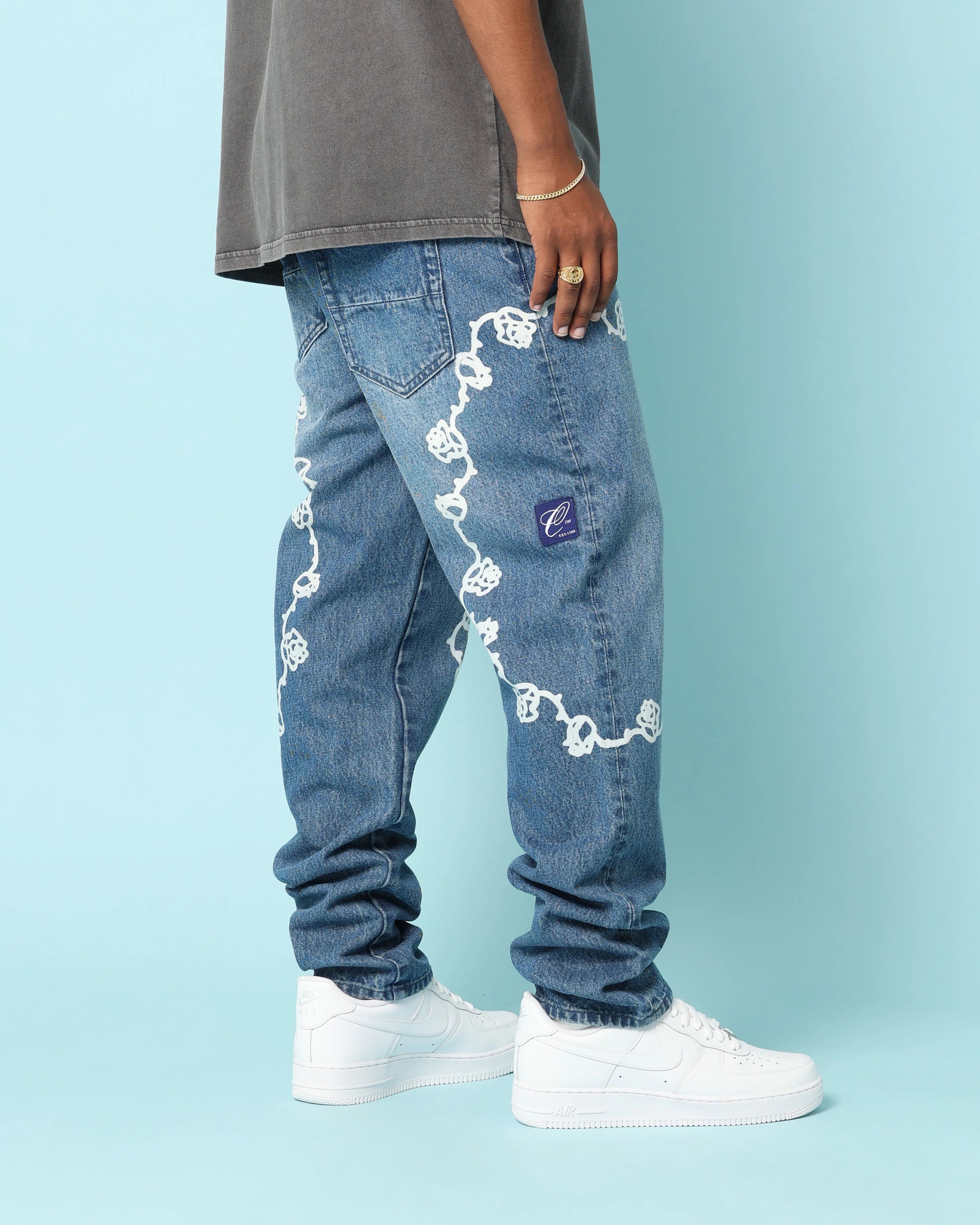 Carré Rosebowl Jeans Blue Mid Wash - Image 4