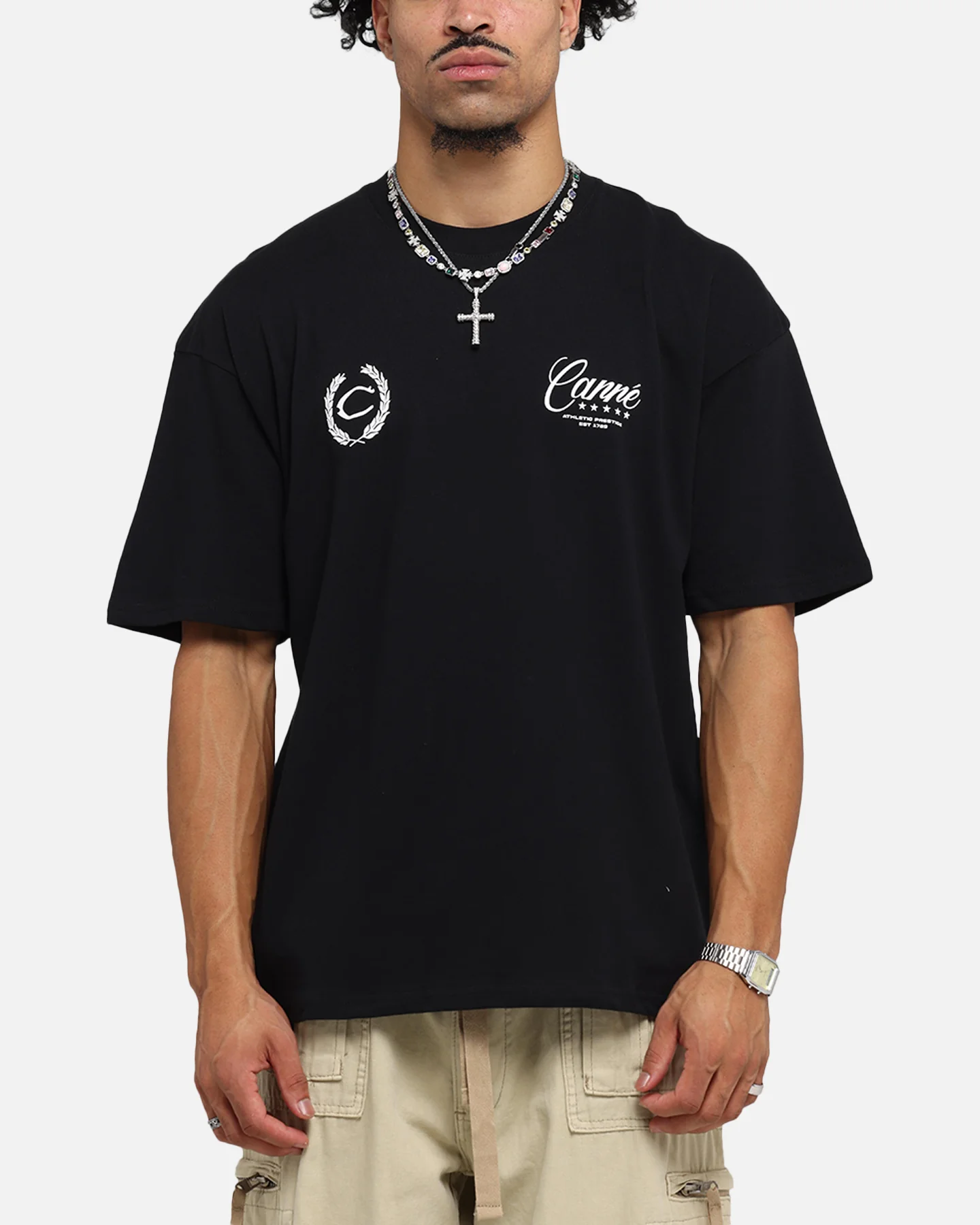 Carre Script T-Shirt Black - Image 2