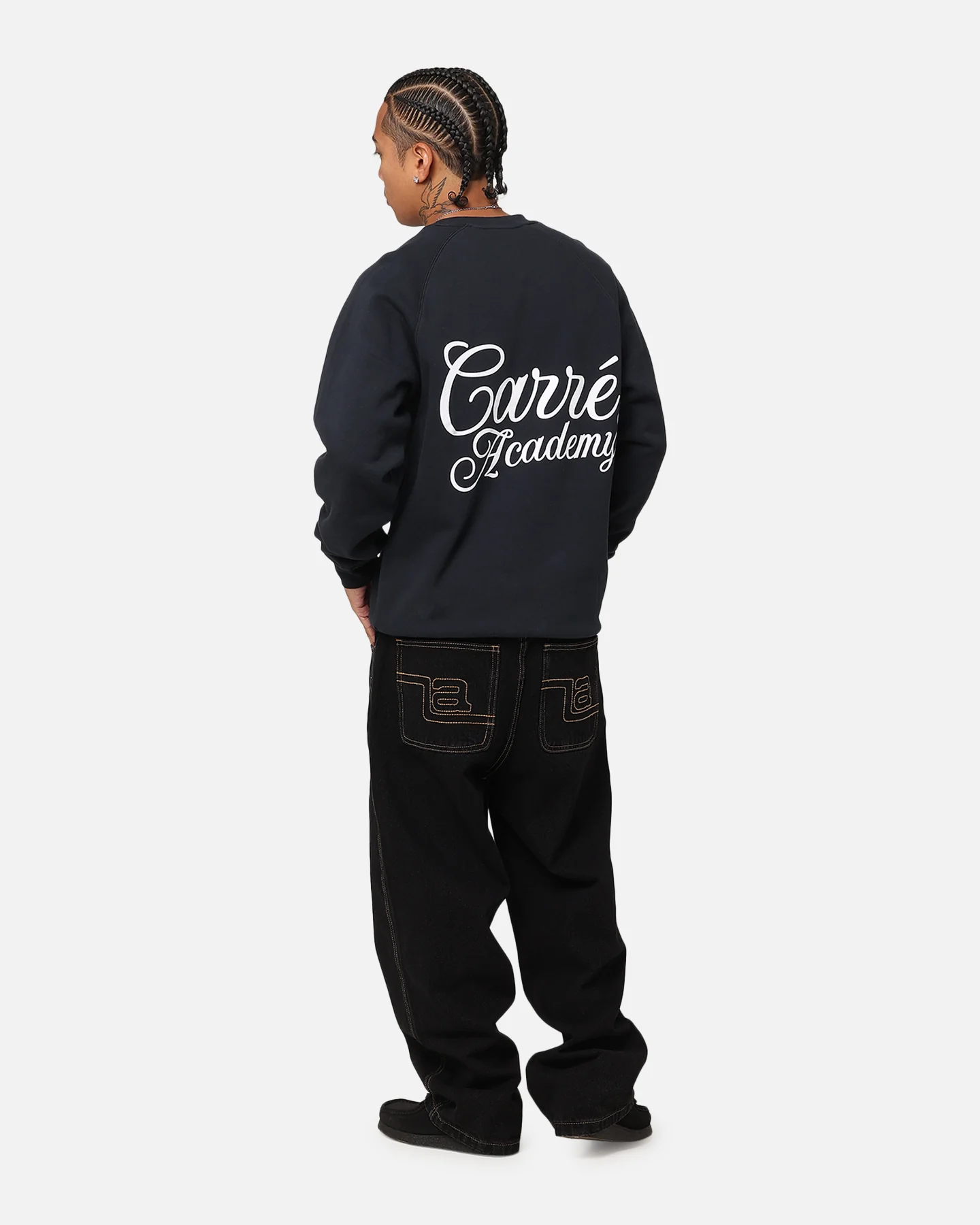 Carre Serif Crewneck Navy - Image 2