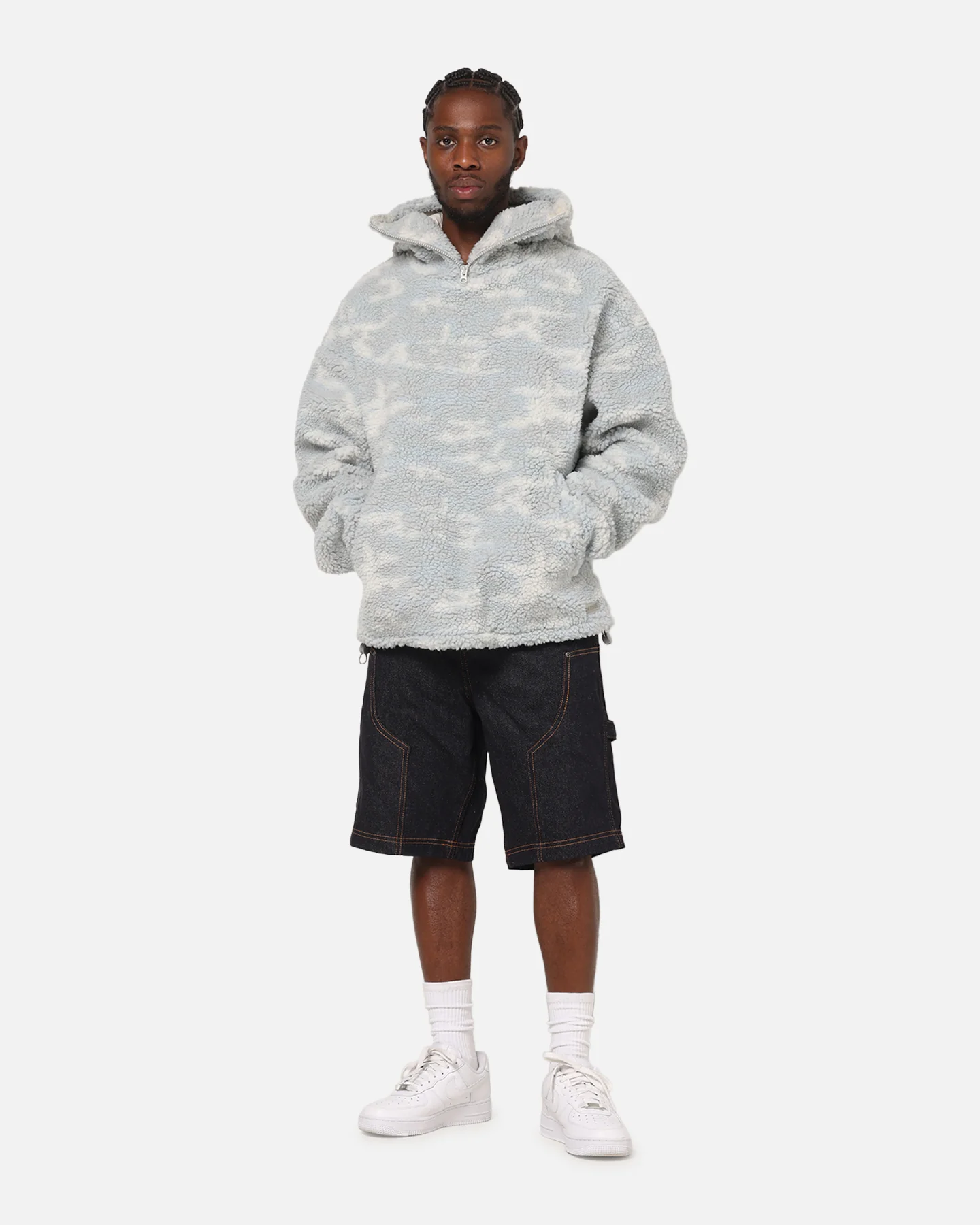 Carre Sherpa Hooded Jumper Snow Camo - Image 5