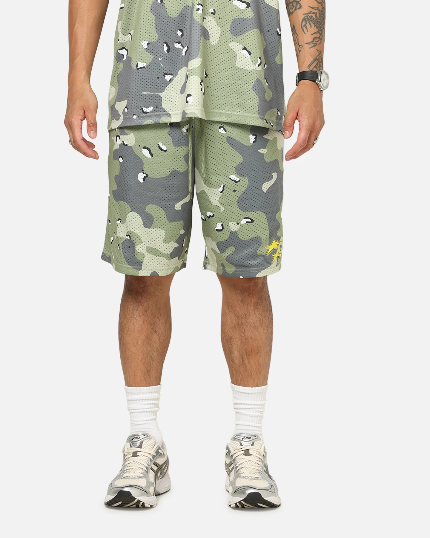 Carre Sideline Basketball Shorts Green Camo - Image 6