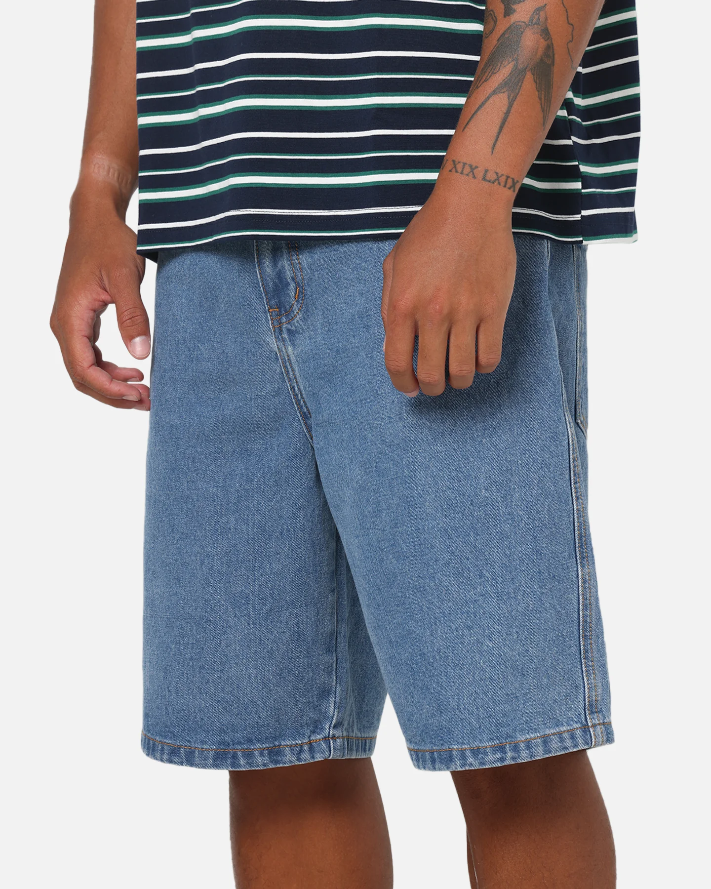 Carre Solace Baggy Jorts Mid Blue - Image 3