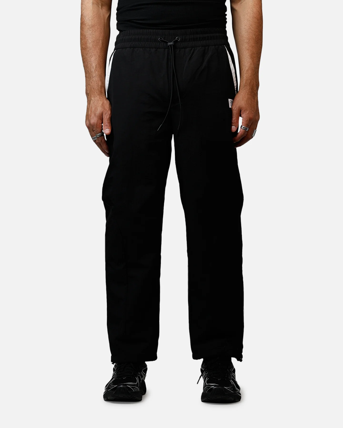 Carre Sprint Panelled Nylon Joggers Black - Image 6