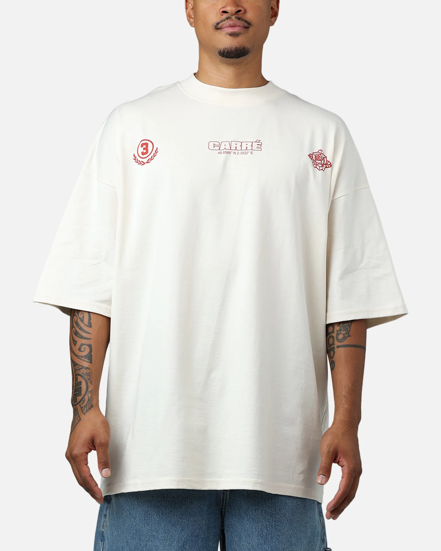 Carre Stacked Logo T-Shirt Off White