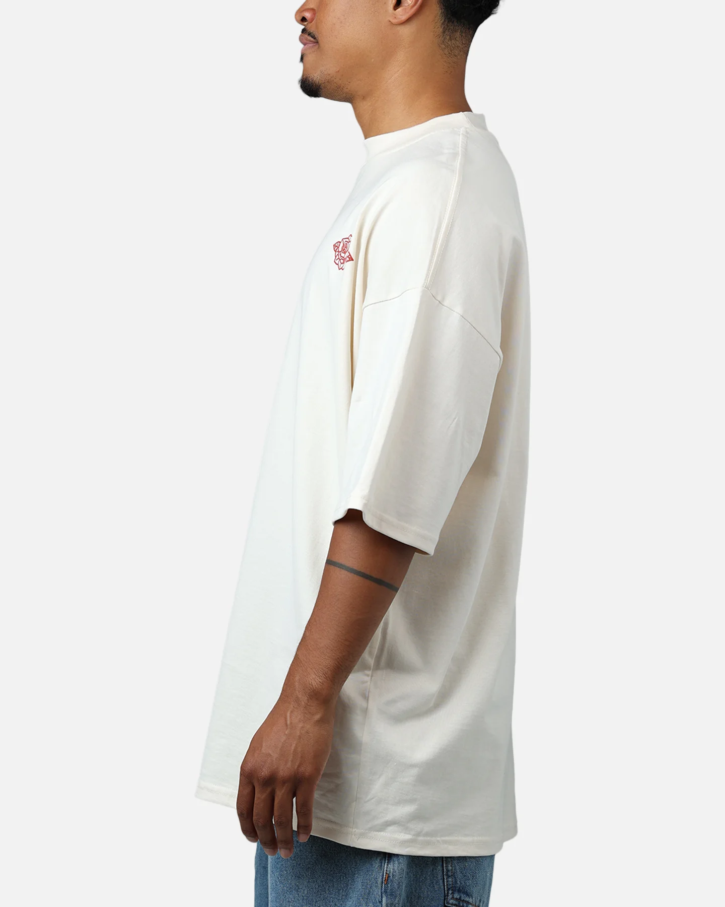 Carre Stacked Logo T-Shirt Off White - Image 5