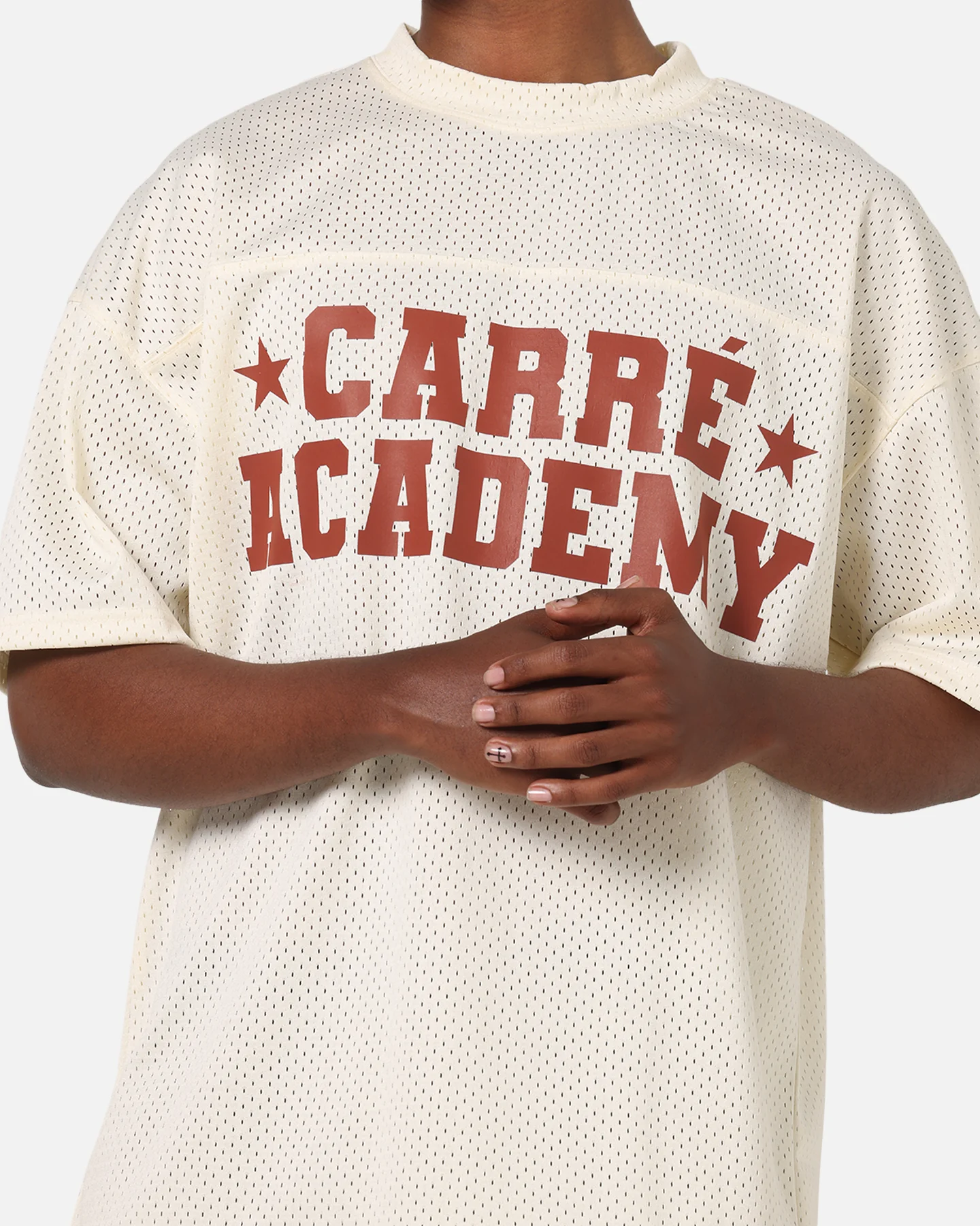 Carre Star Academy Mesh T-Shirt Off White - Image 6