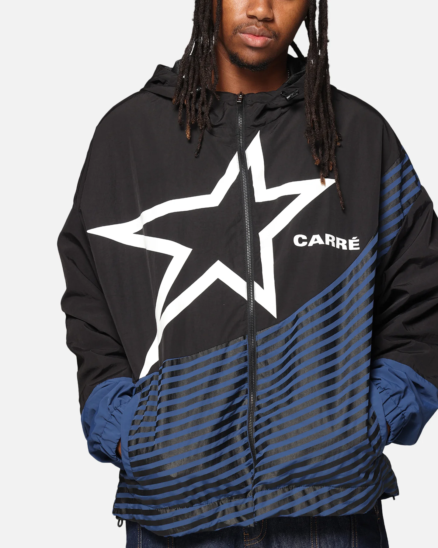 Carre Star Shooter Windbreaker Jacket Black/Blue - Image 6