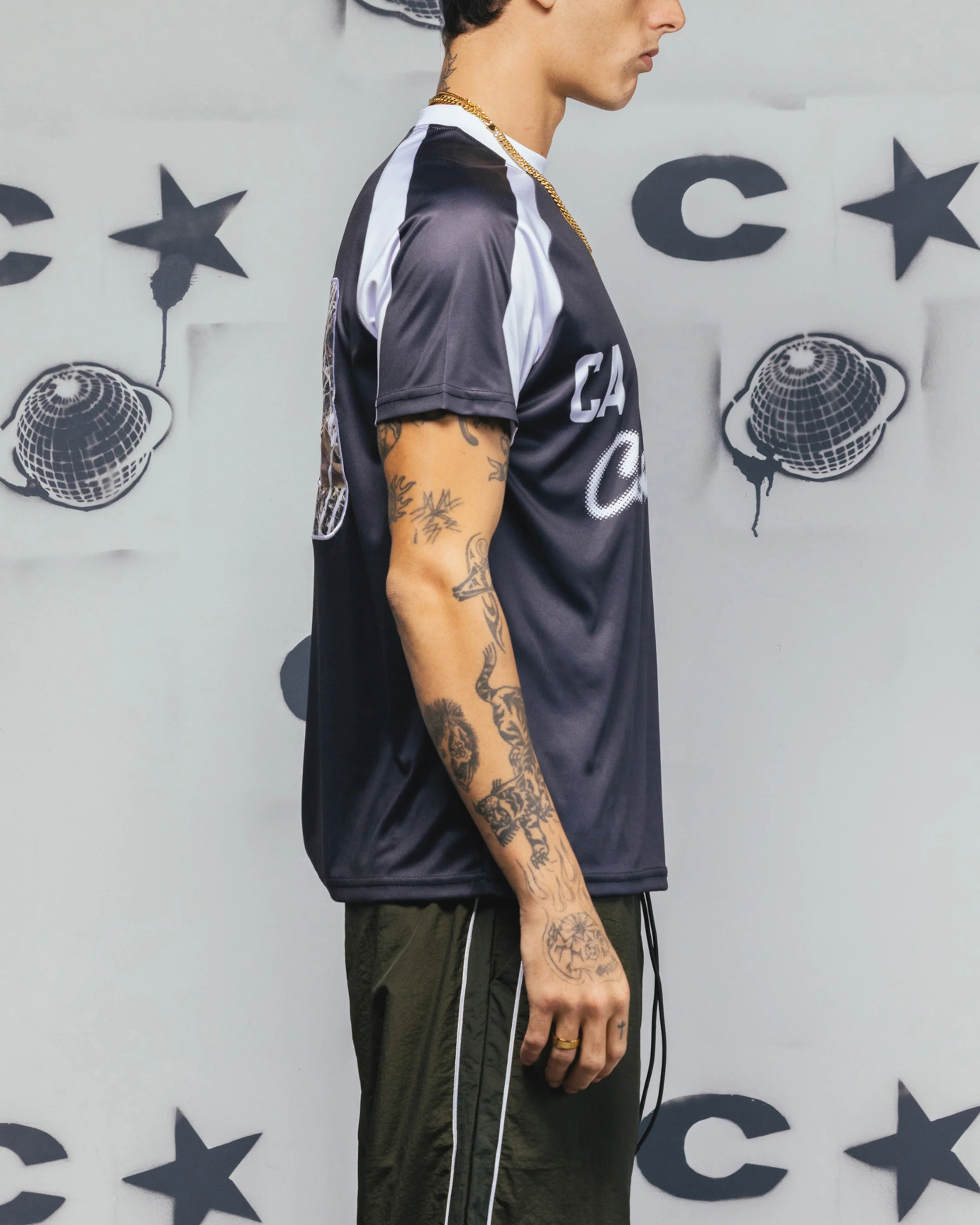Carre Striker Jersey T-Shirt Black/White - Image 5