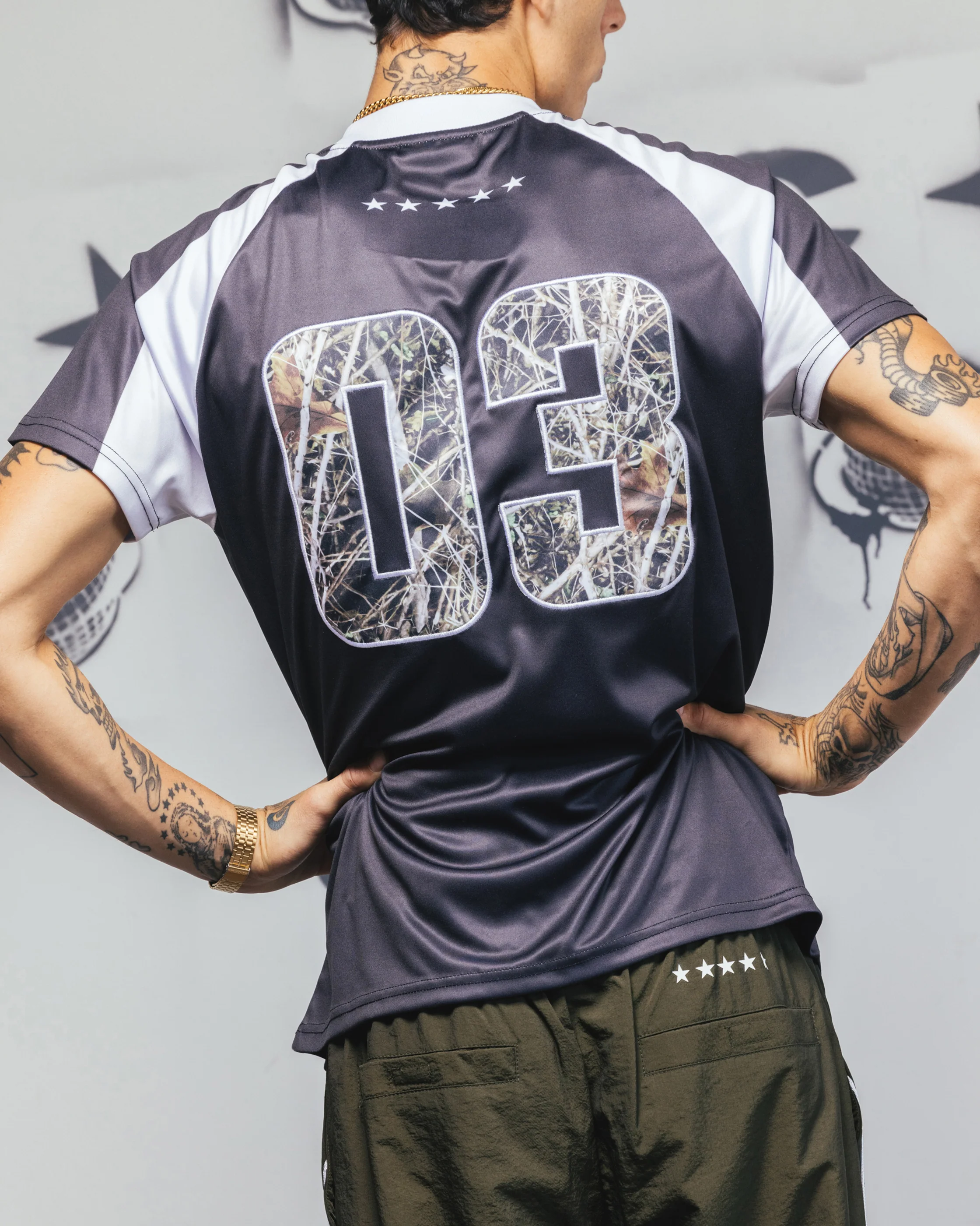 Carre Striker Jersey T-Shirt Black/White - Image 8