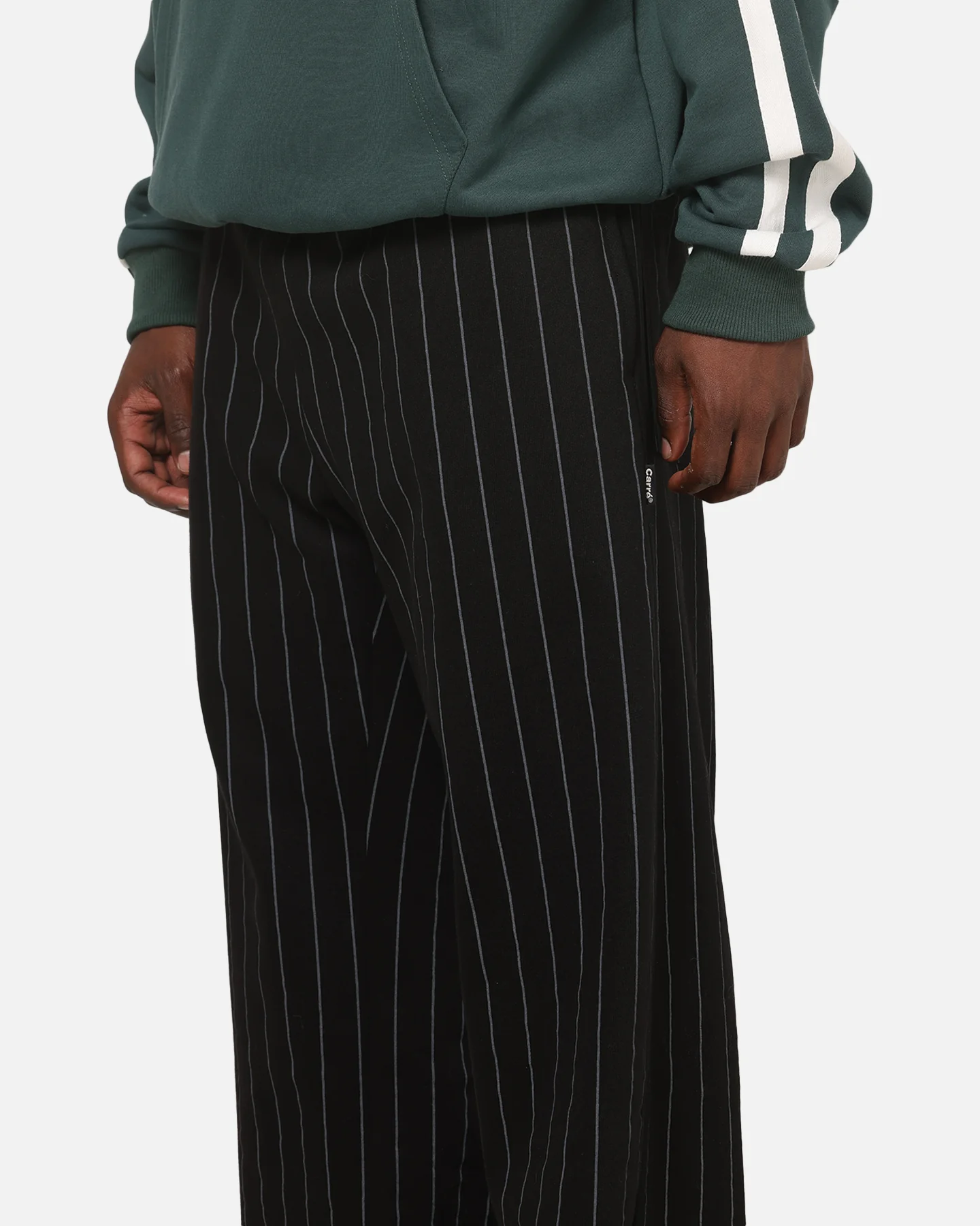 Carre Studio Trackpants Black Pinstripe - Image 3