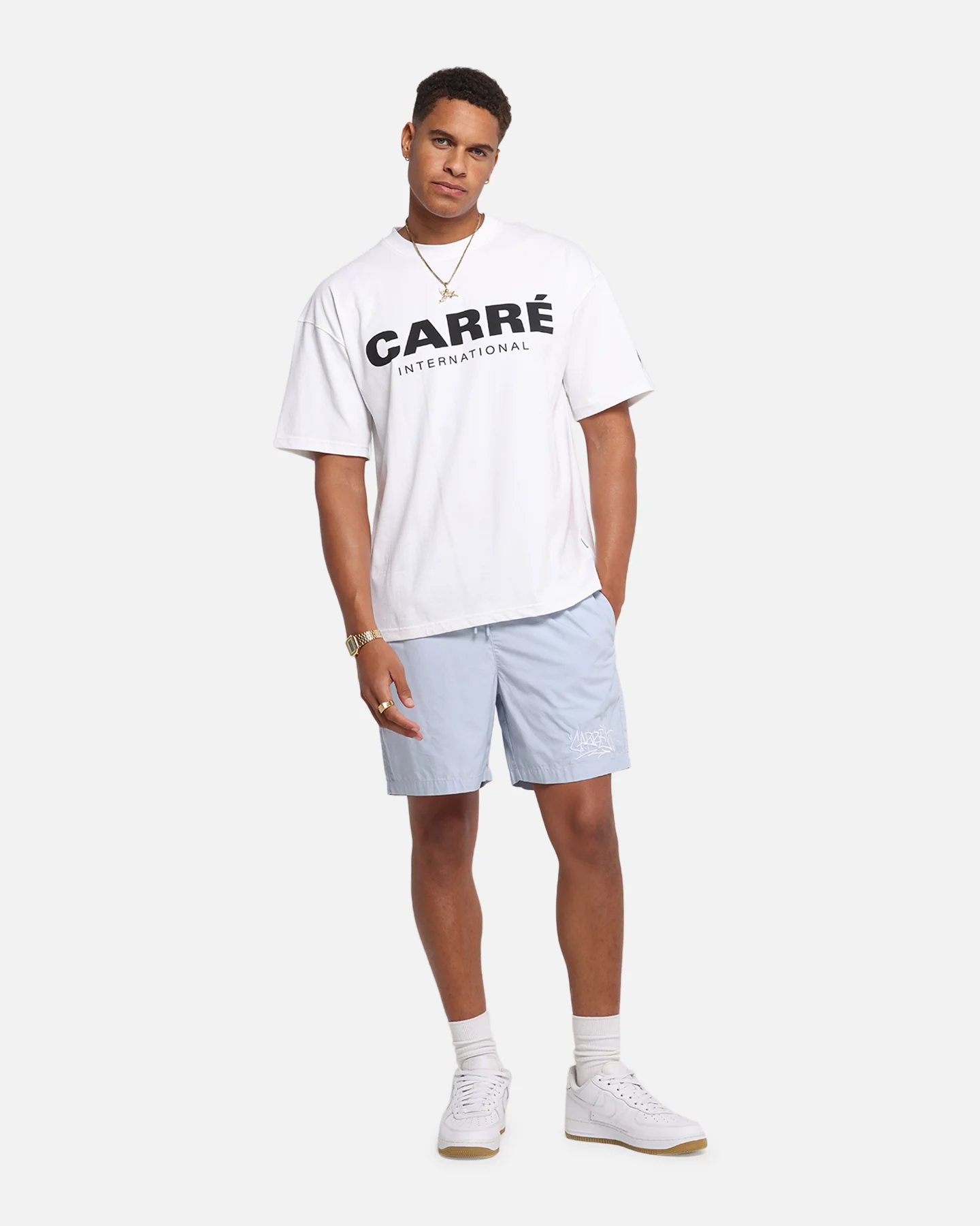 Carre Tagline Beach Shorts Dirty Blue - Image 2