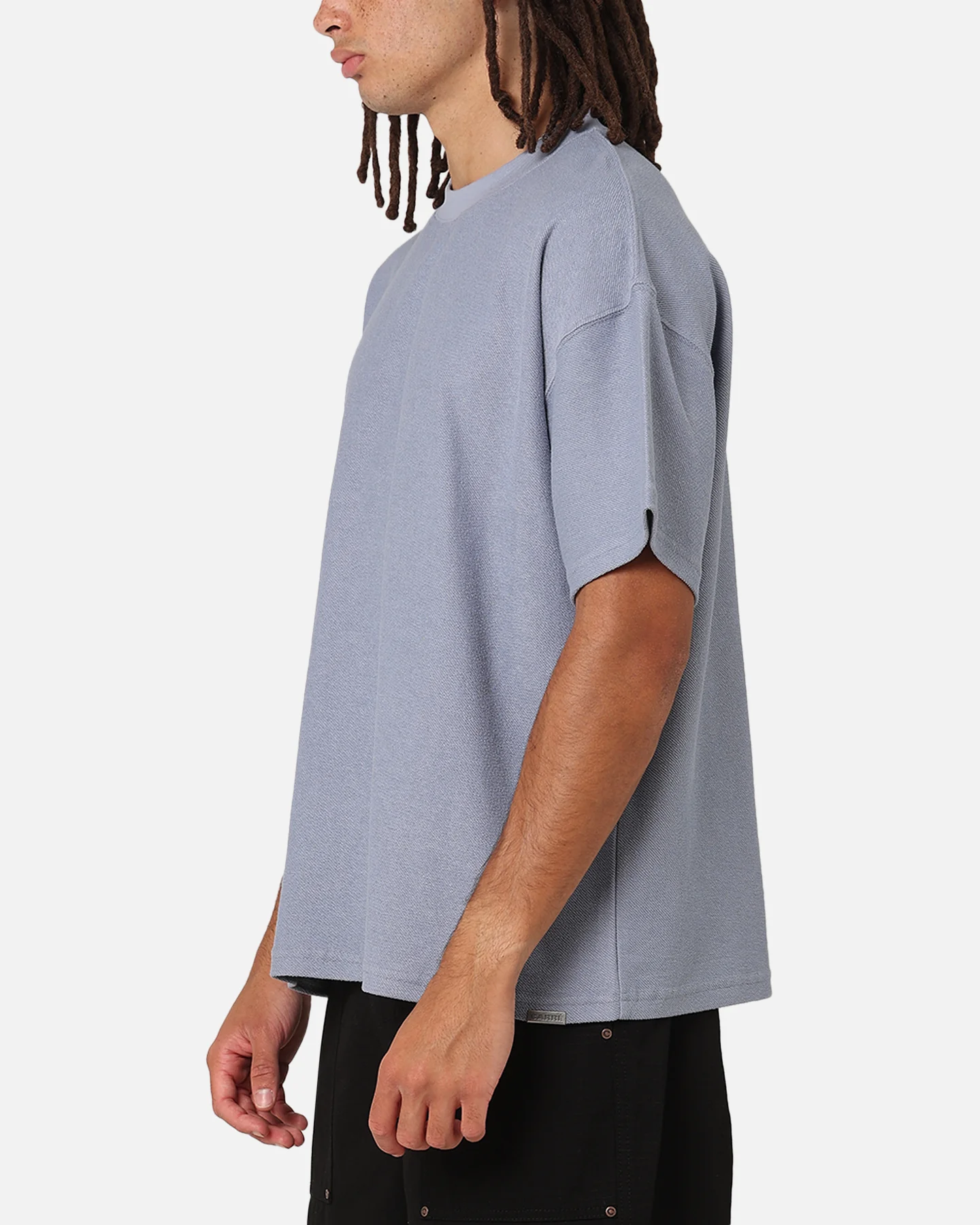 Carre Terry Oversized T-Shirt Blue - Image 5