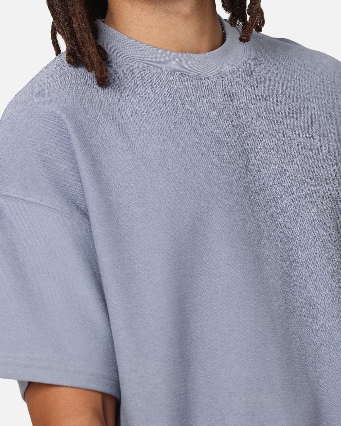 Carre Terry Oversized T-Shirt Blue - Image 6
