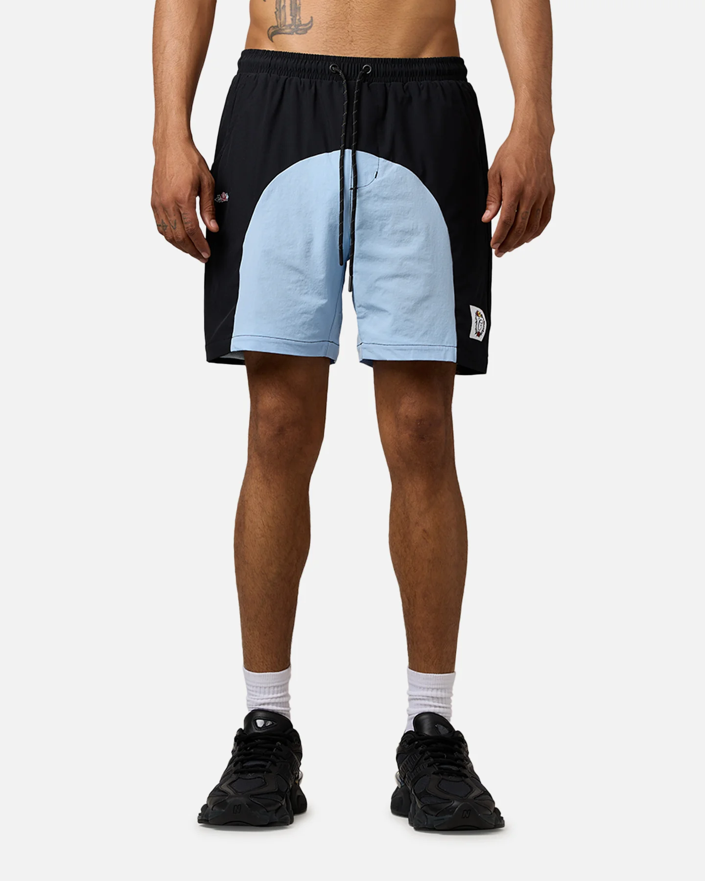 Carre Two Tone Shorts Black/Light Blue - Image 6