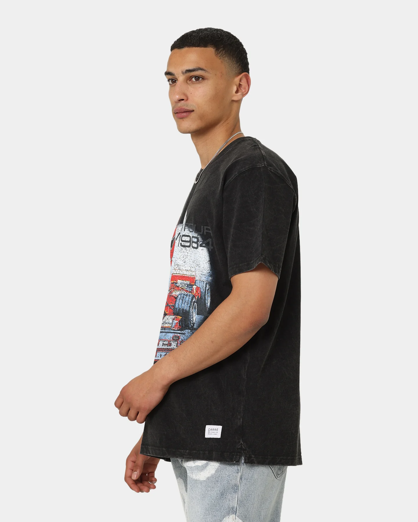 Carre World Tour '84 Vintage Short Sleeve T-Shirt Vinatge Black - Image 5
