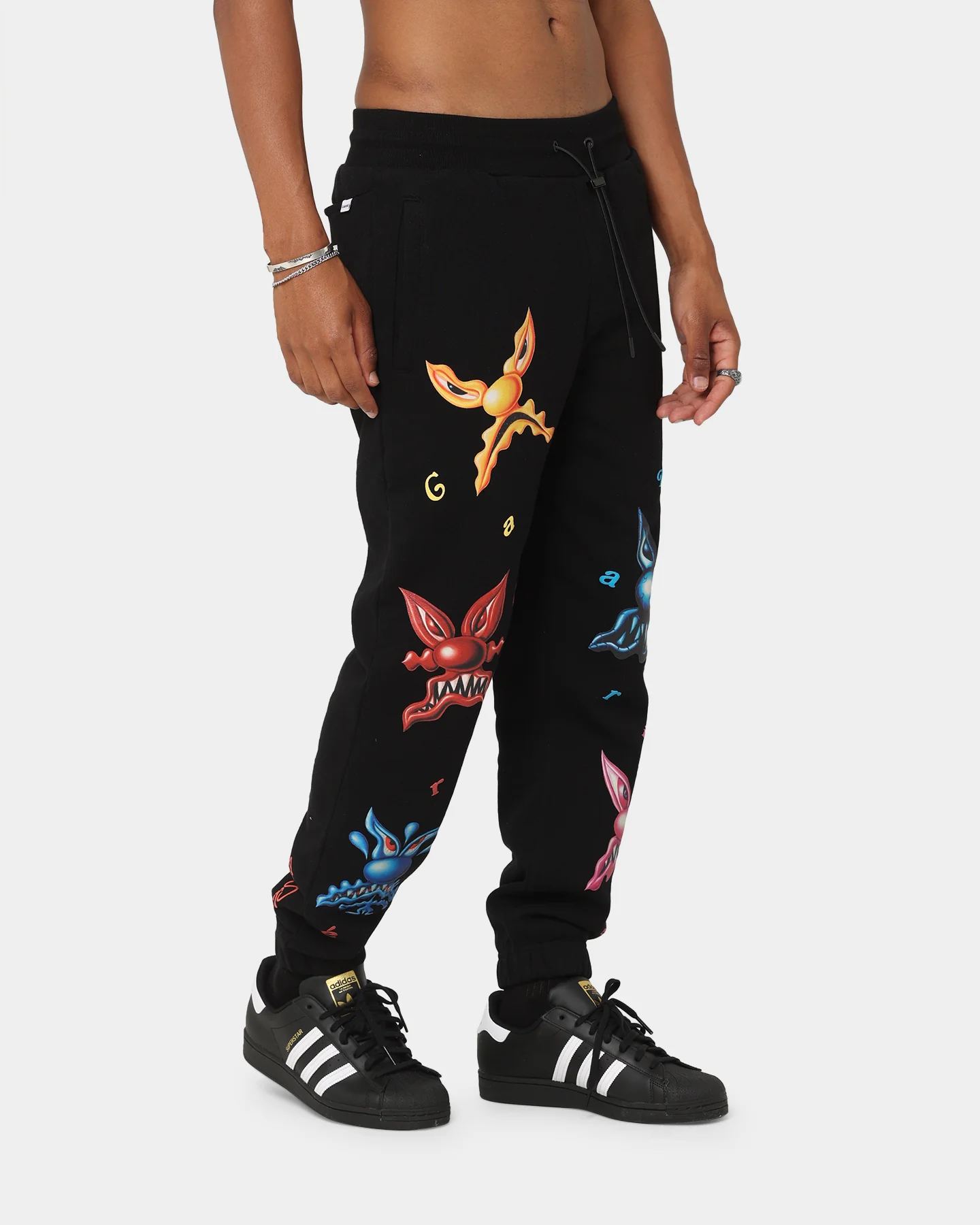 Carre X Kenny Scharf Meanie Track Pants Black - Image 3