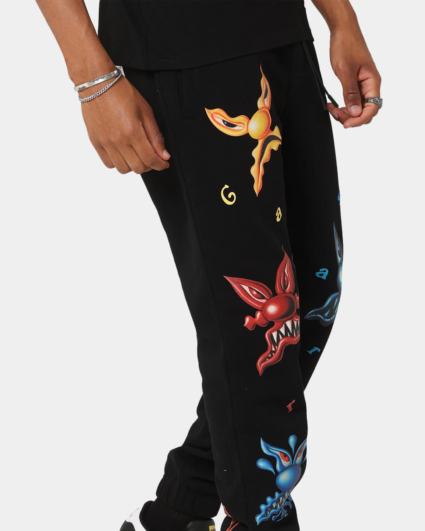 Carre X Kenny Scharf Meanie Track Pants Black - Image 5