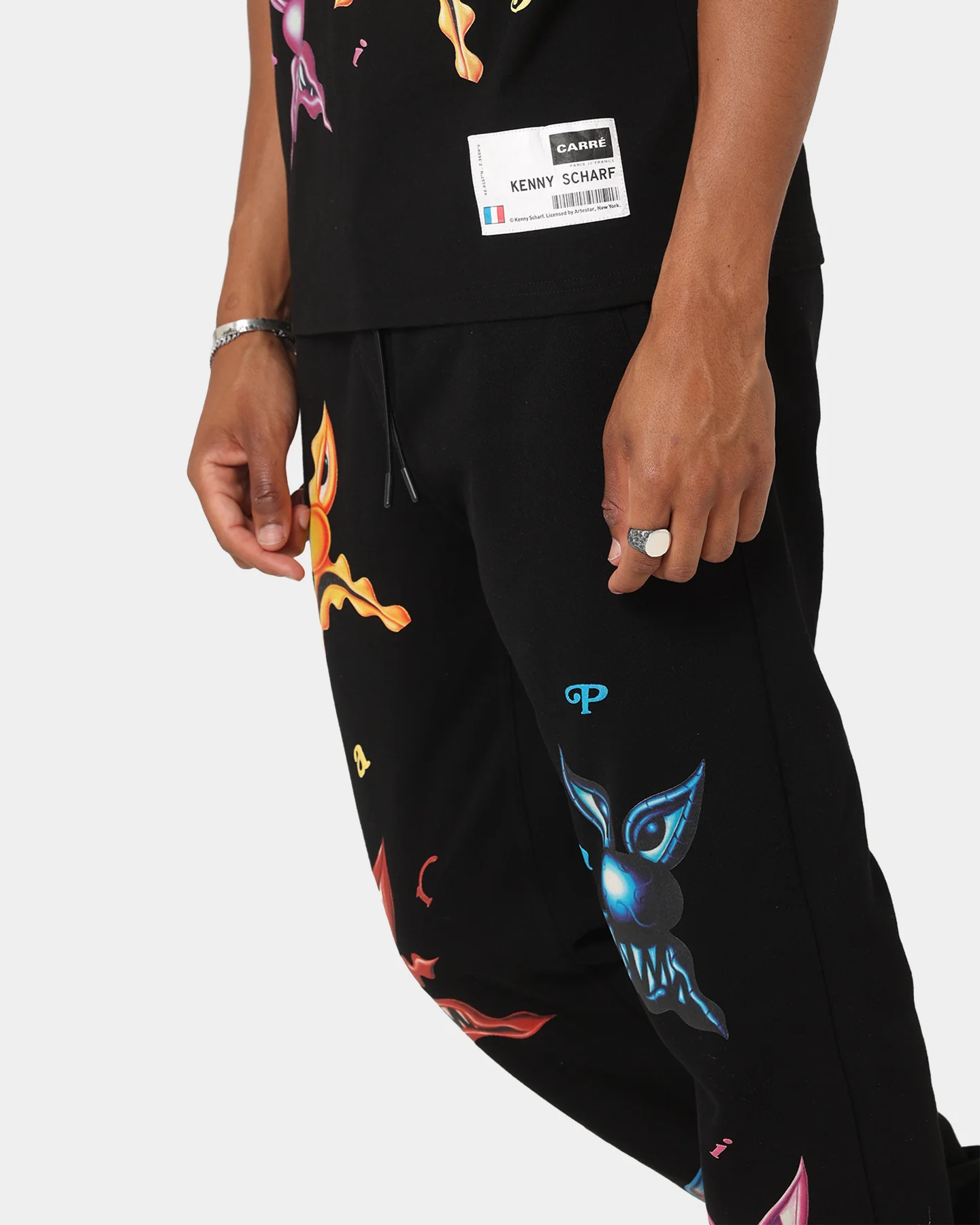 Carre X Kenny Scharf Meanie Track Pants Black - Image 6