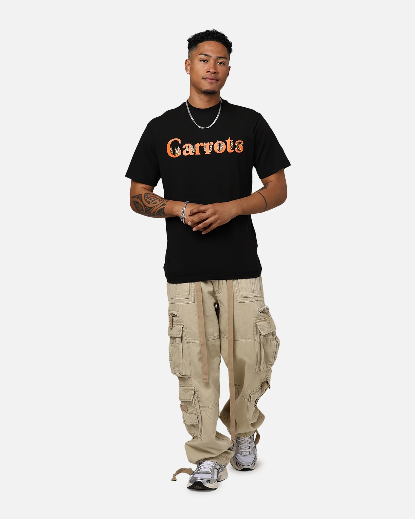 Carrots By Anwar Wordmark T-Shirt Black - Image 3