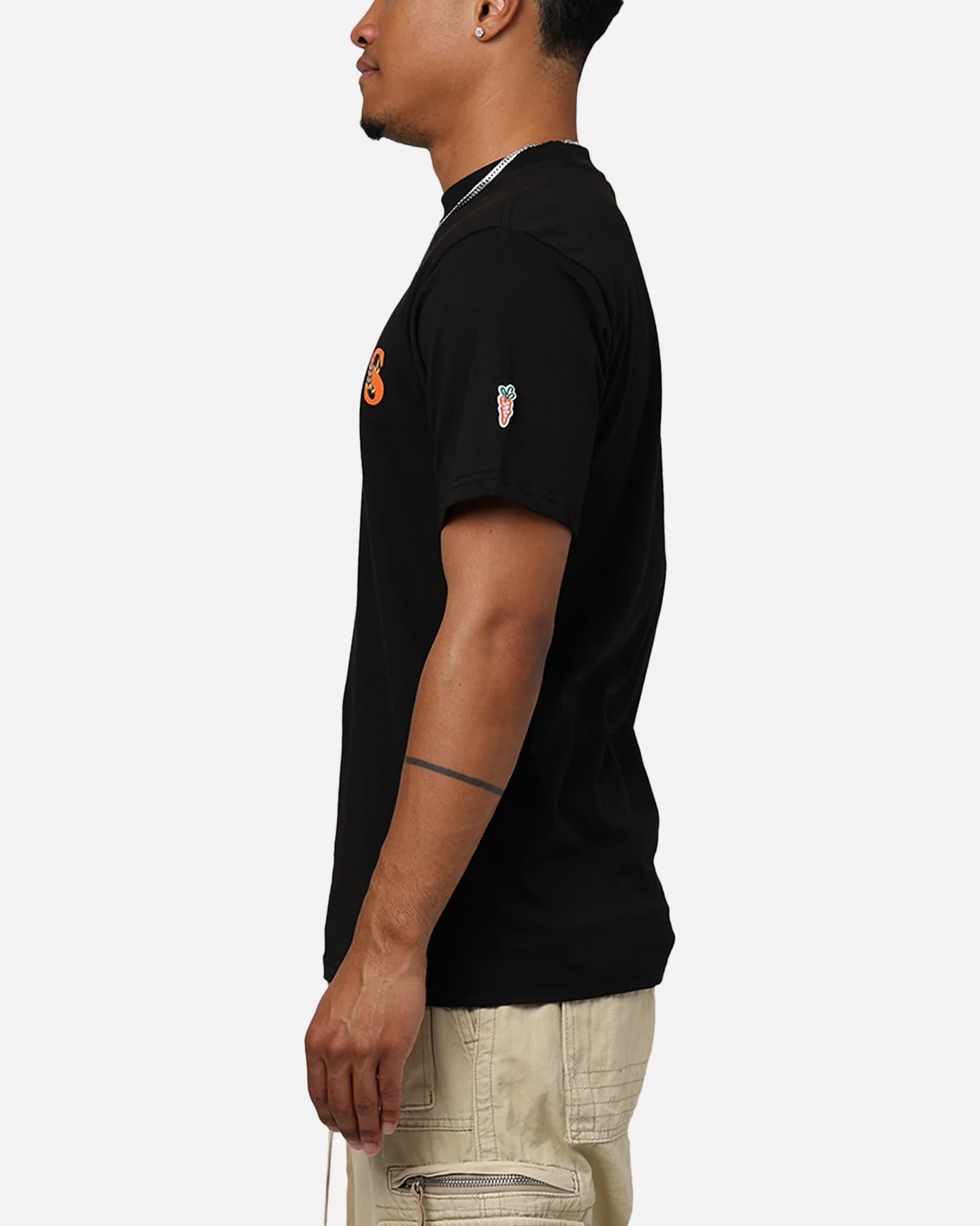 Carrots By Anwar Wordmark T-Shirt Black - Image 5