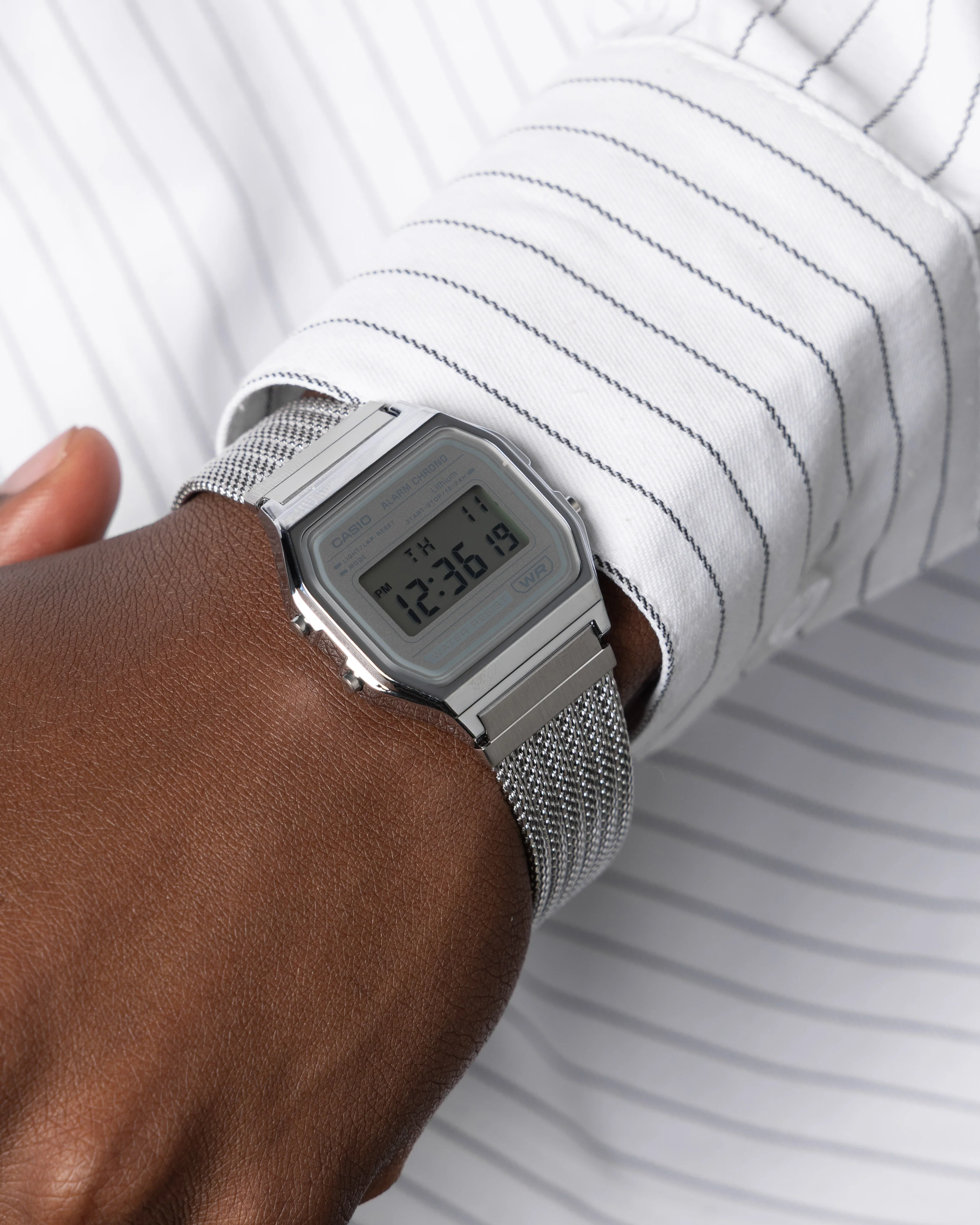 Casio A158WEM-7D Watch Silver - Image 4