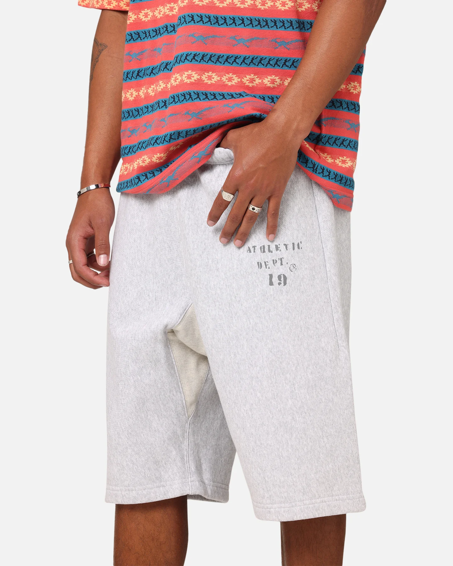 Champion 50's RW Fleece Shorts Oxford Grey Heather - Image 3