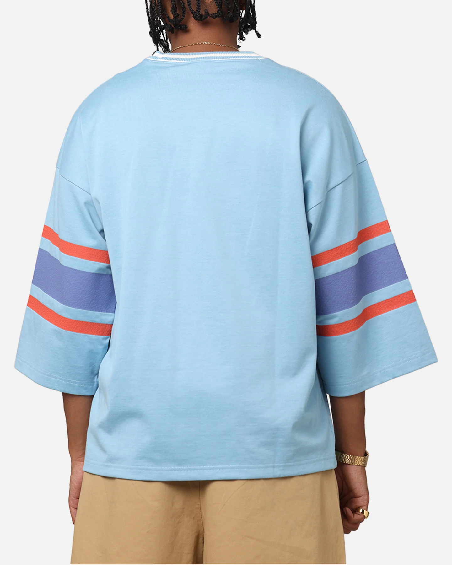 Champion 60's Football T-Shirt Pale Blue - Image 3