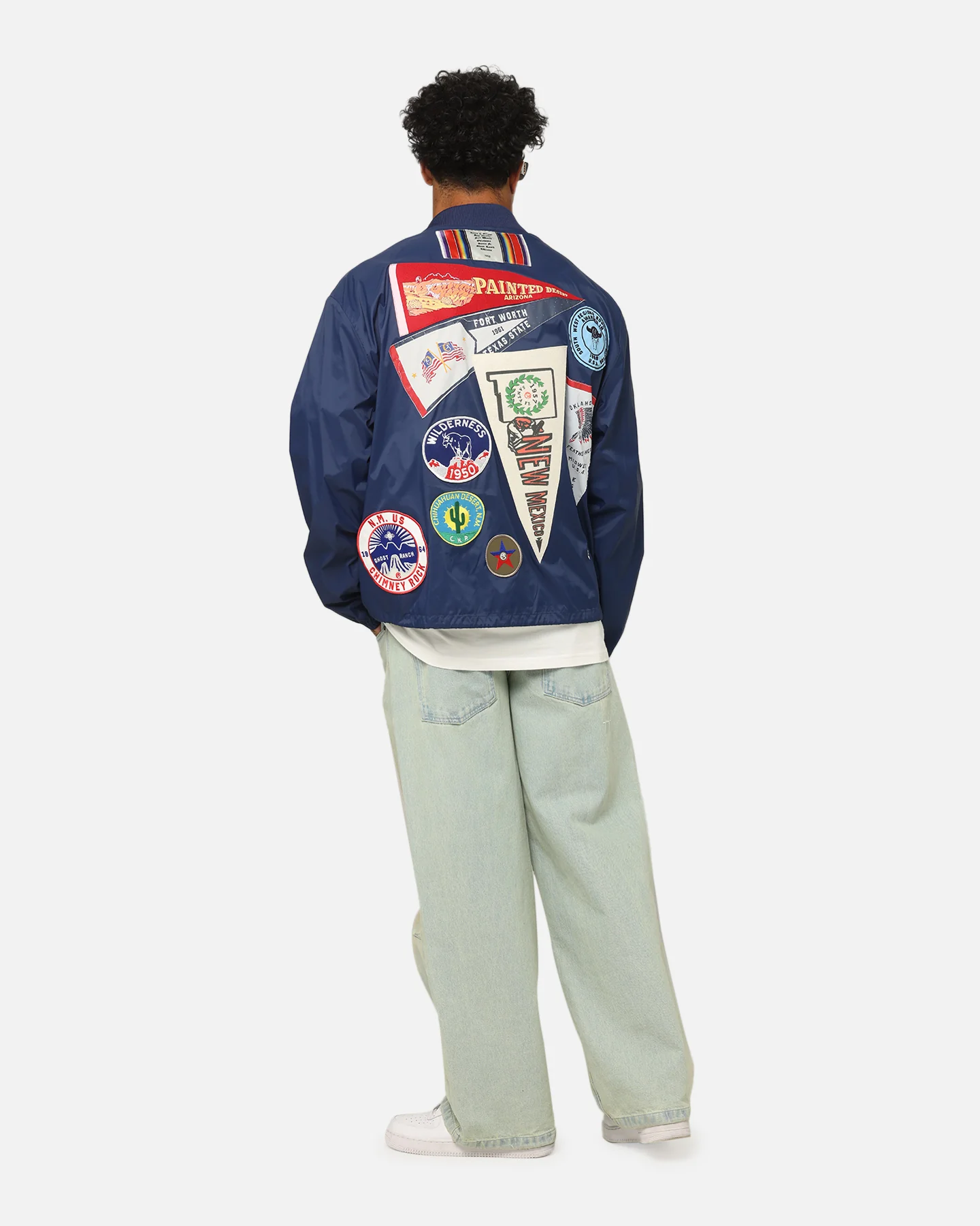 Champion 60's Souvenir Jacket Athetlic Navy Cream - Image 4
